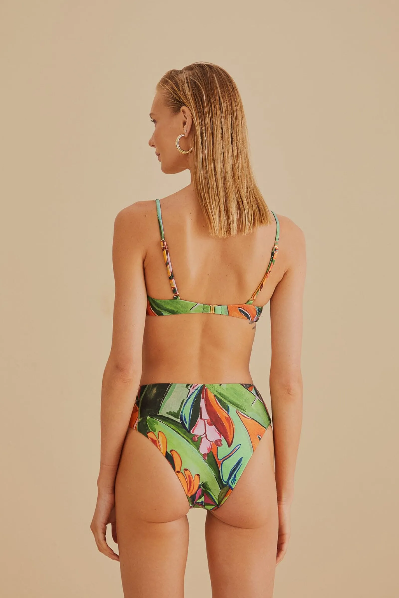 BANANA FOLIAGE KNOT BIKINI TOP