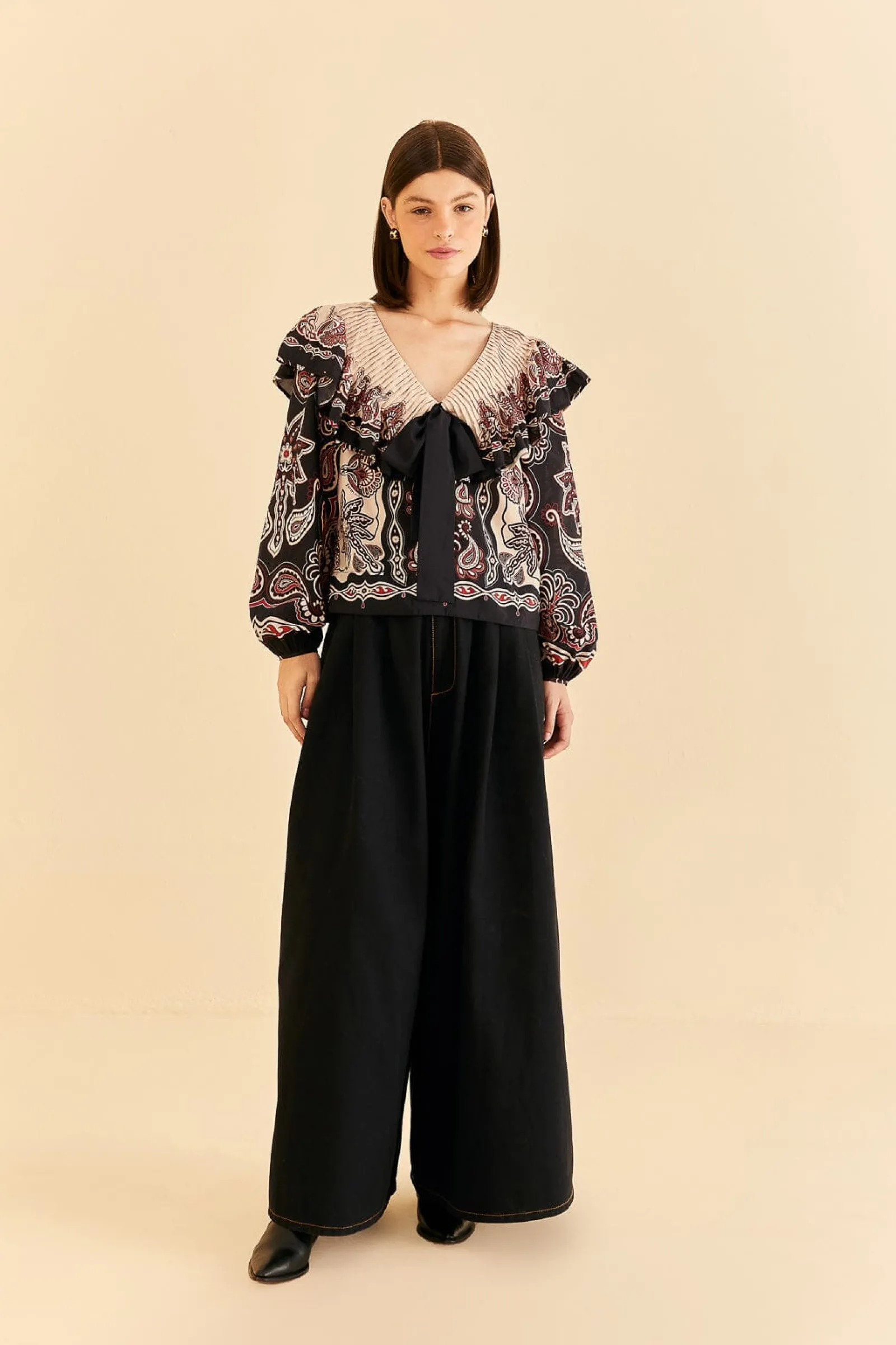 BLACK & WHITE SWEET MERMAIDS BLOUSE