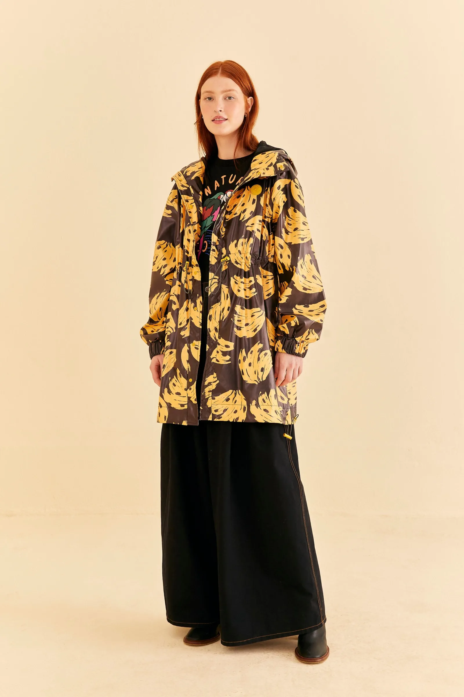 BLACK BOSSA BANANA RAINCOAT