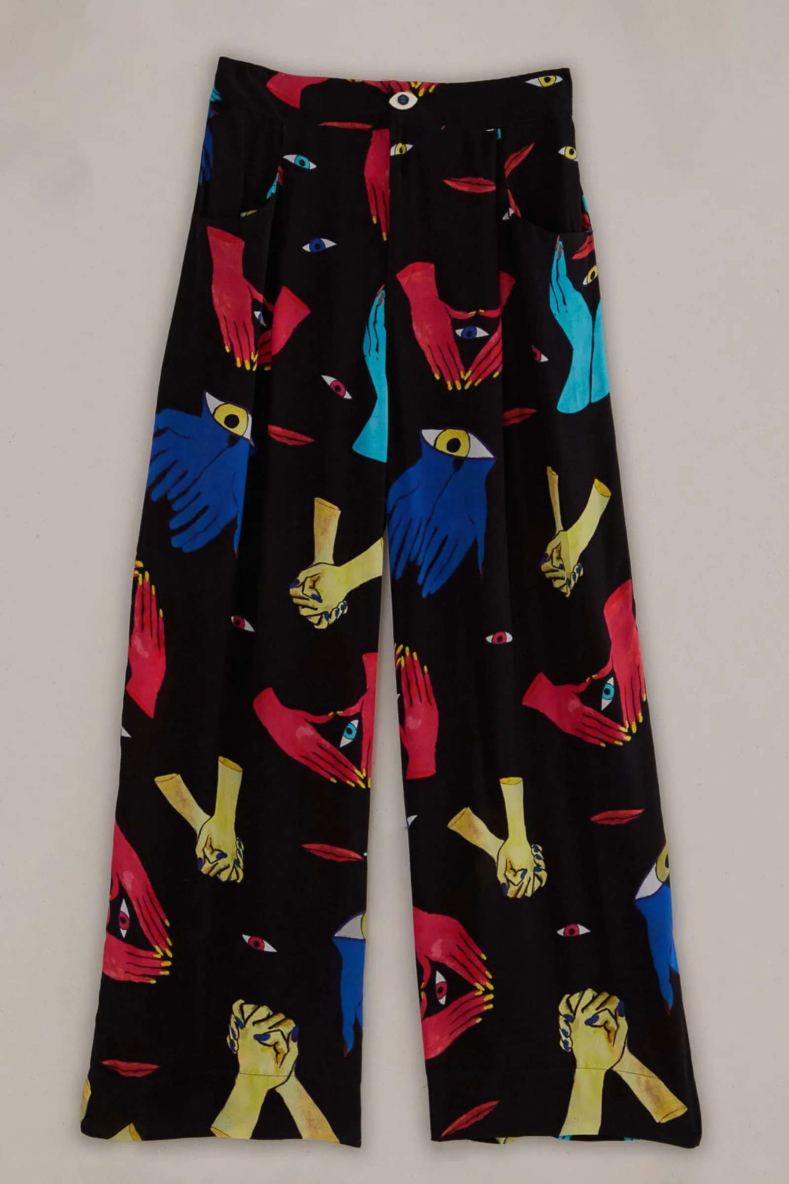  BLACK COLORFUL TOGETHER PANTS