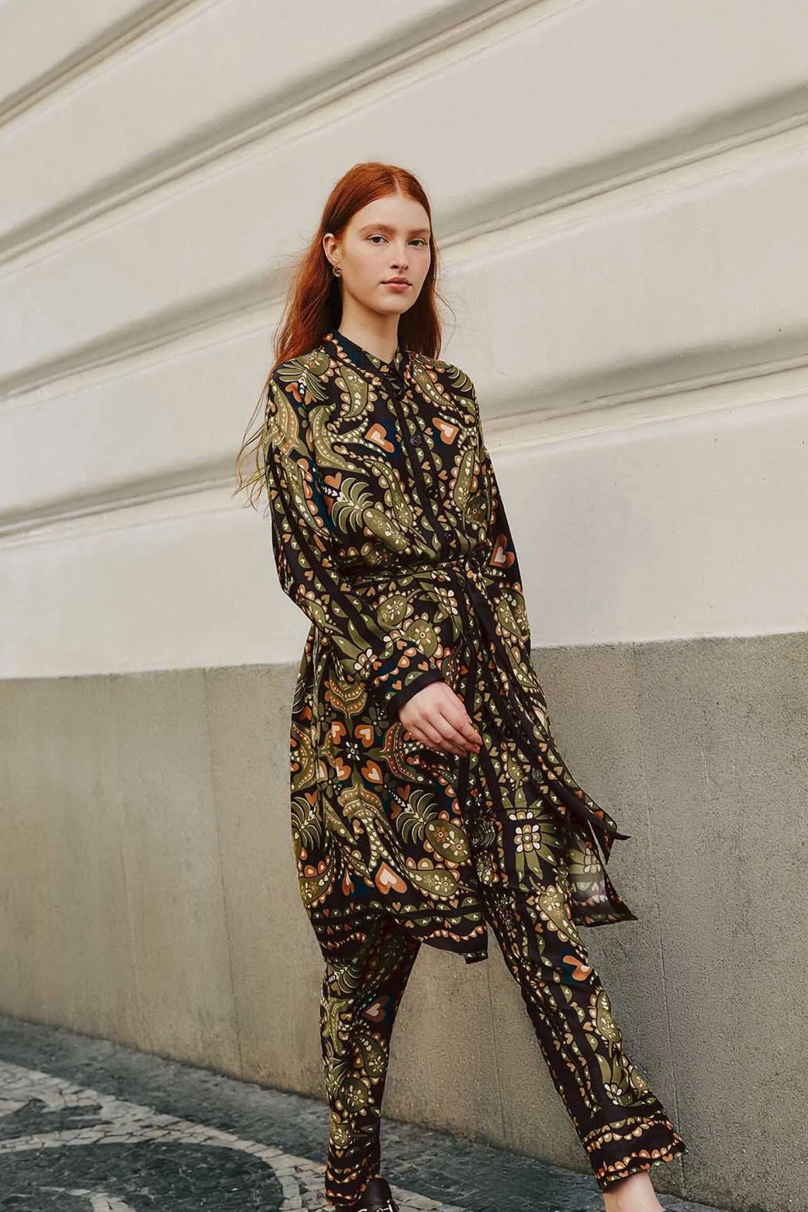 BLACK MARTINA SCARF MAXI CHEMISE