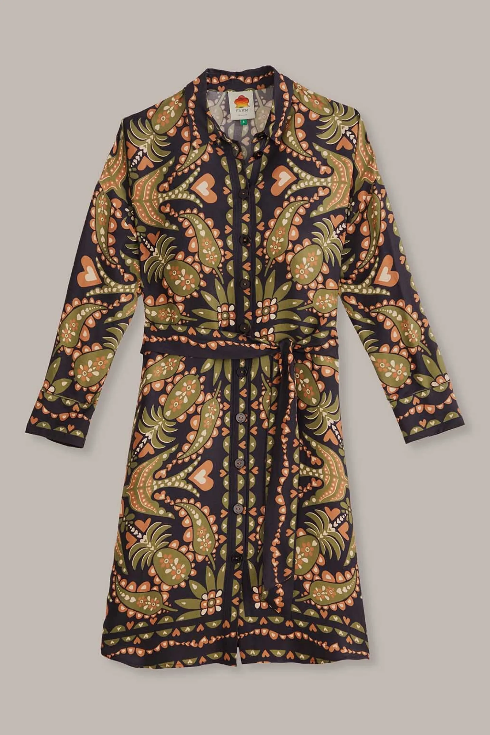 BLACK MARTINA SCARF MAXI CHEMISE