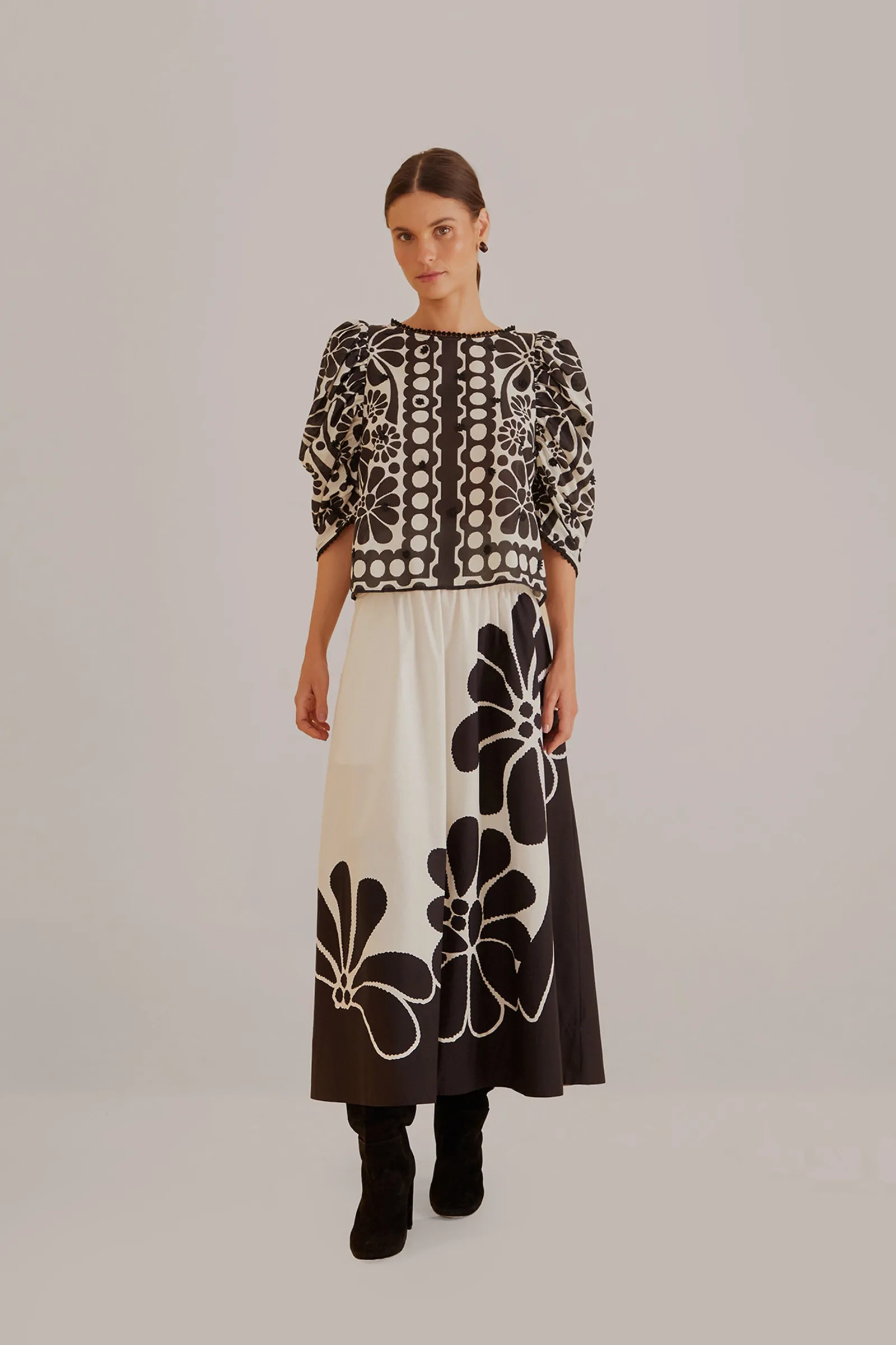 BLACK PALERMO MAXI SKIRT