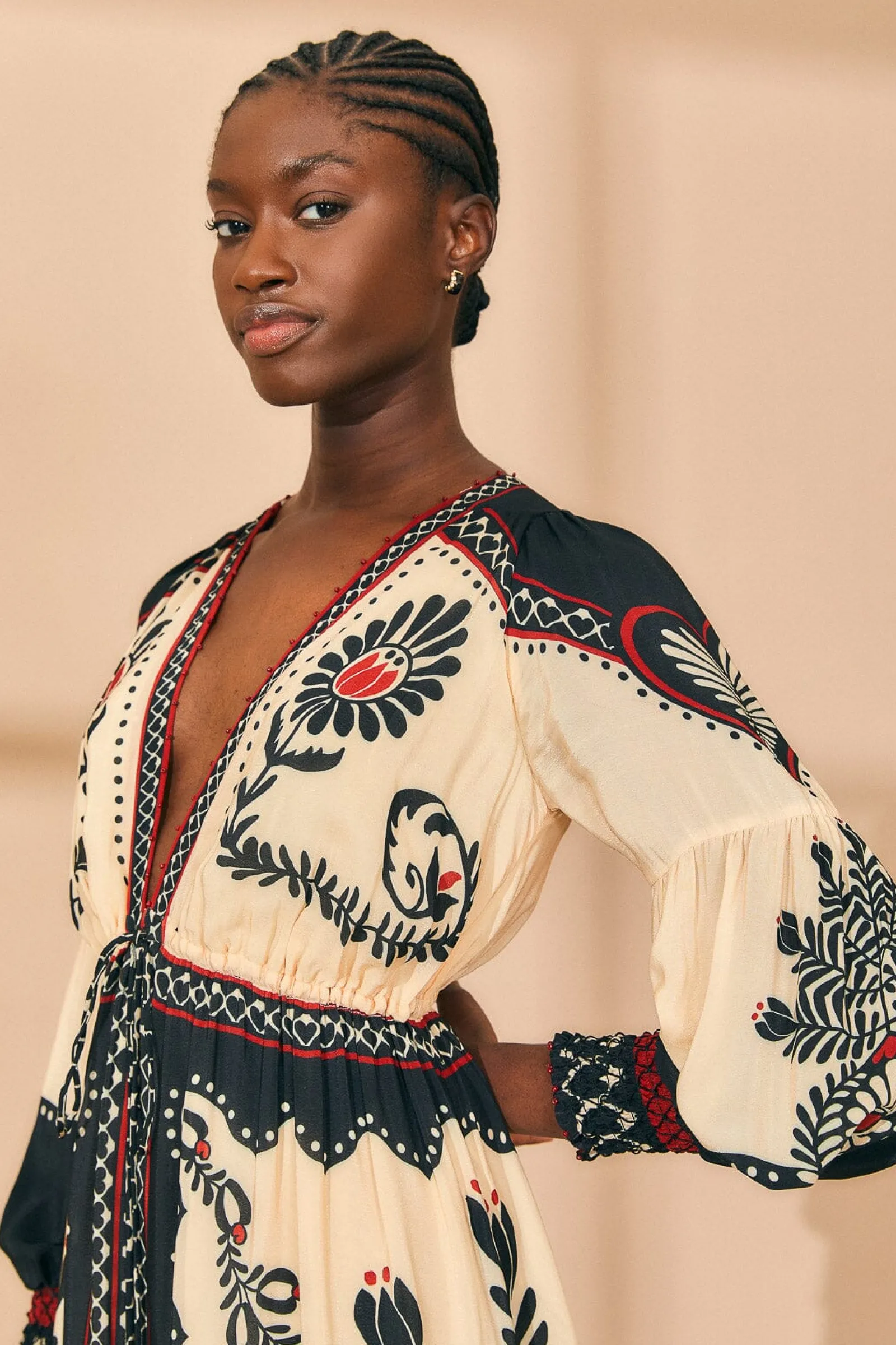 BLACK PASSION SCARF MAXI DRESS