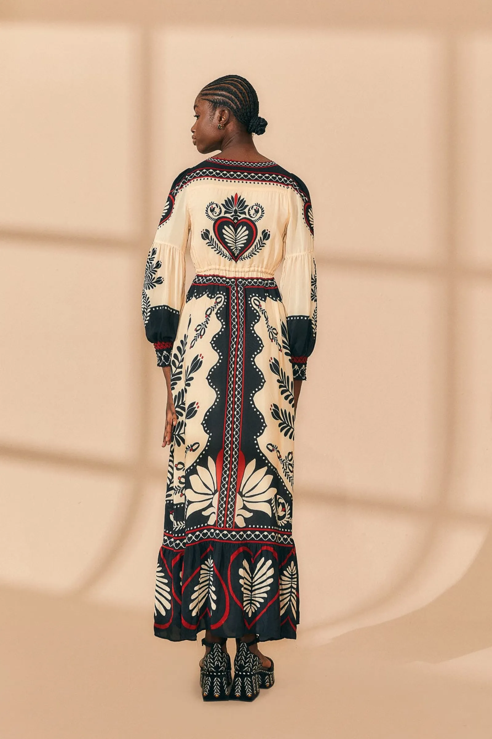 BLACK PASSION SCARF MAXI DRESS