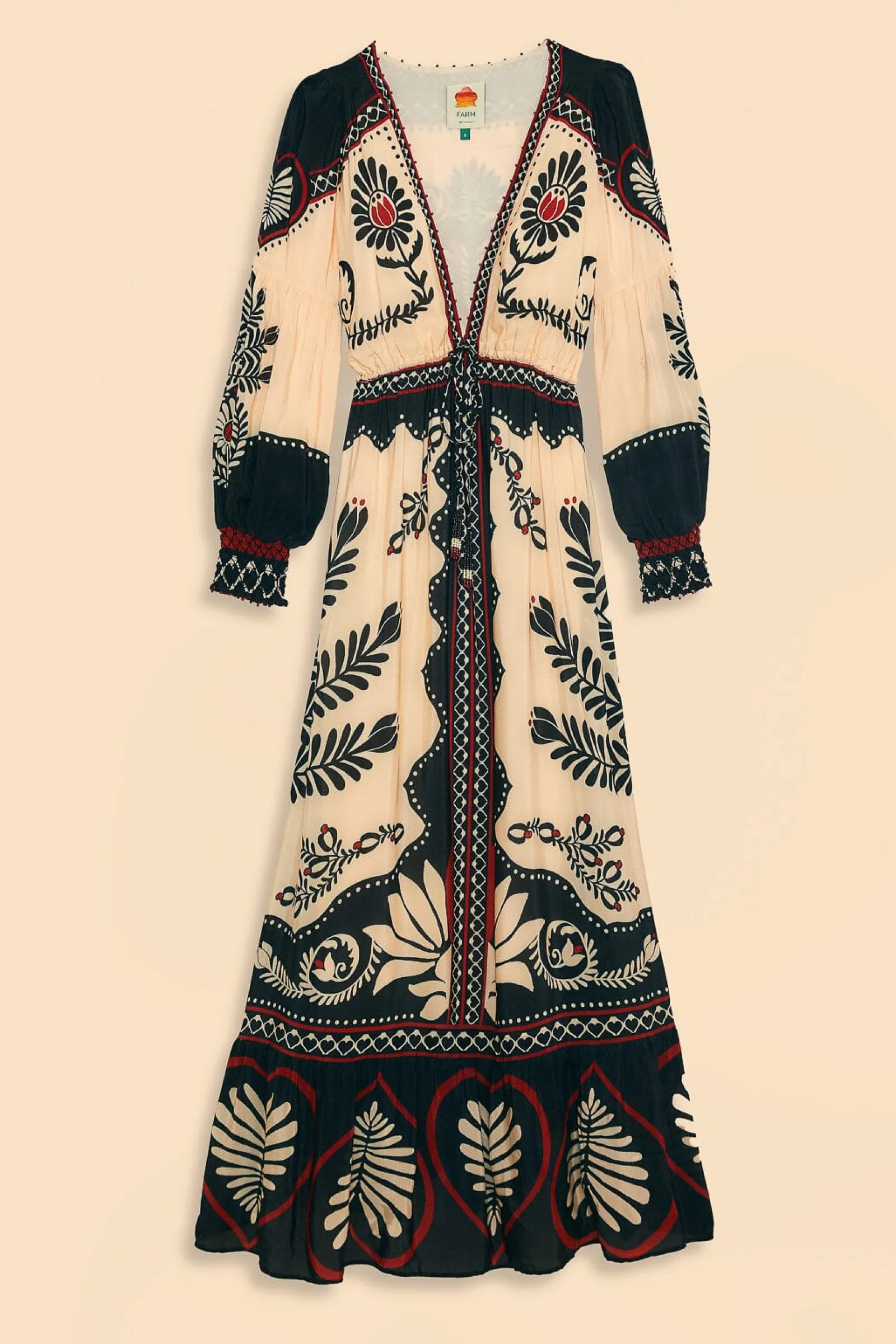 BLACK PASSION SCARF MAXI DRESS