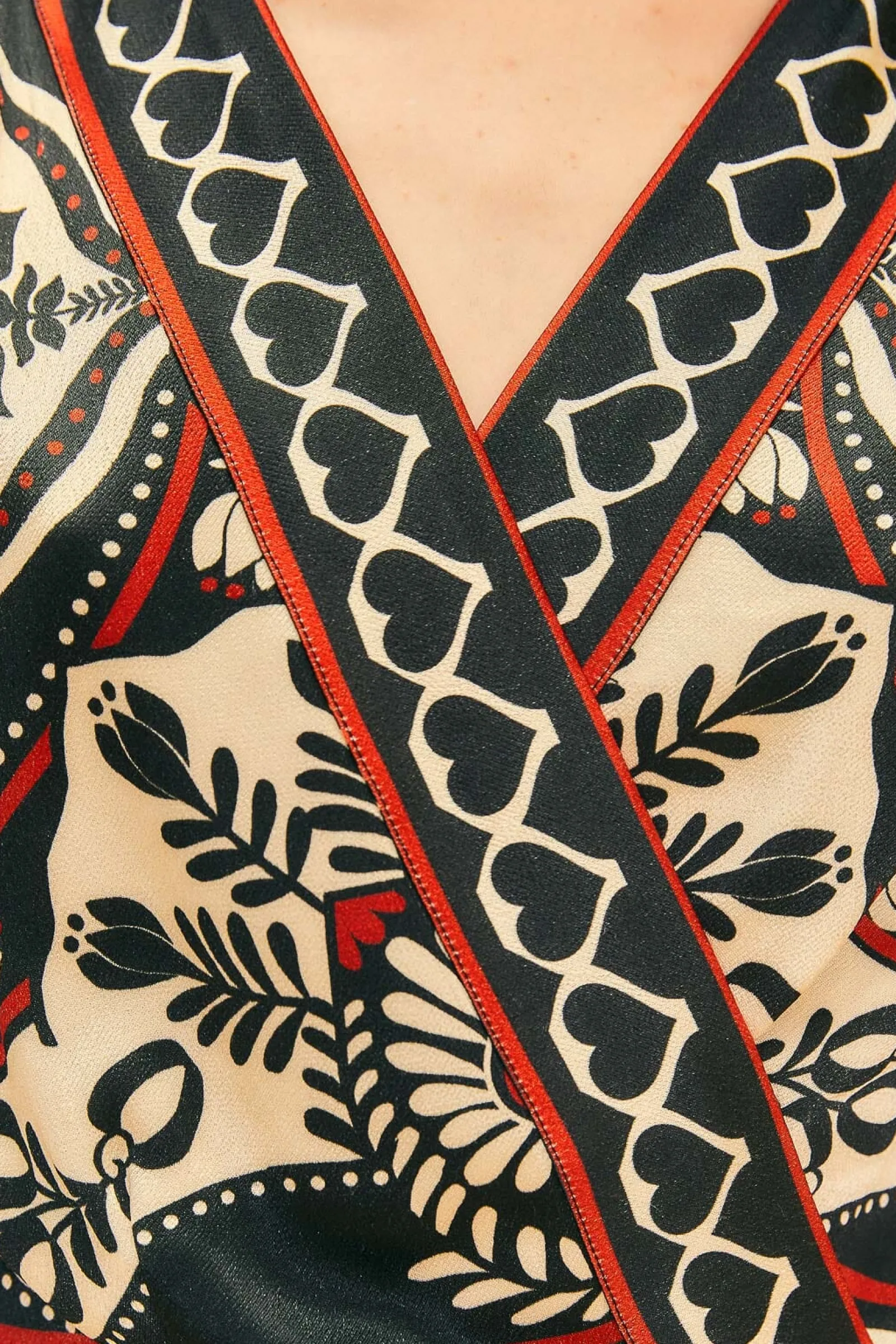 BLACK PASSION SCARF MINI WRAP DRESS