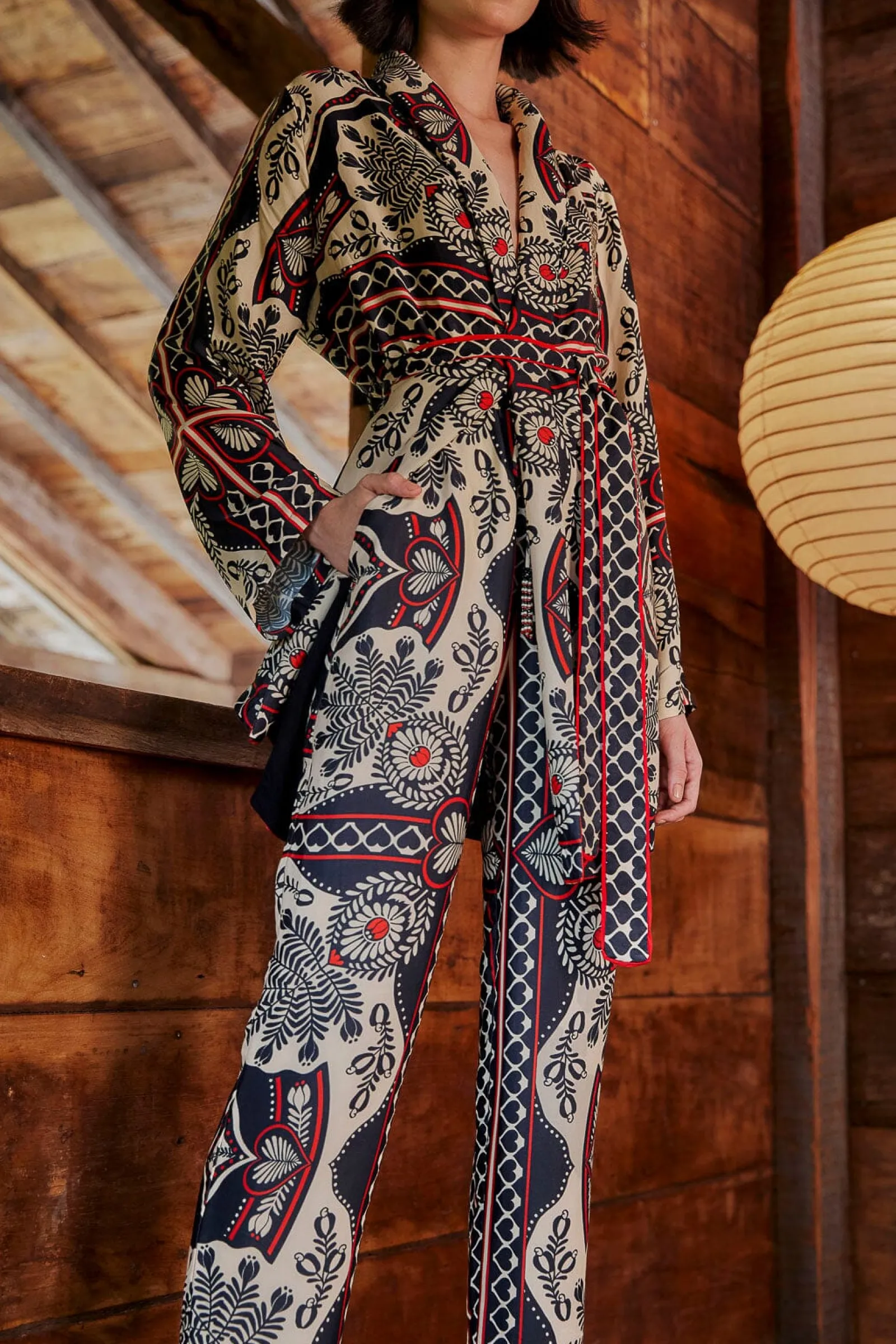 BLACK PASSION SCARF PANTS