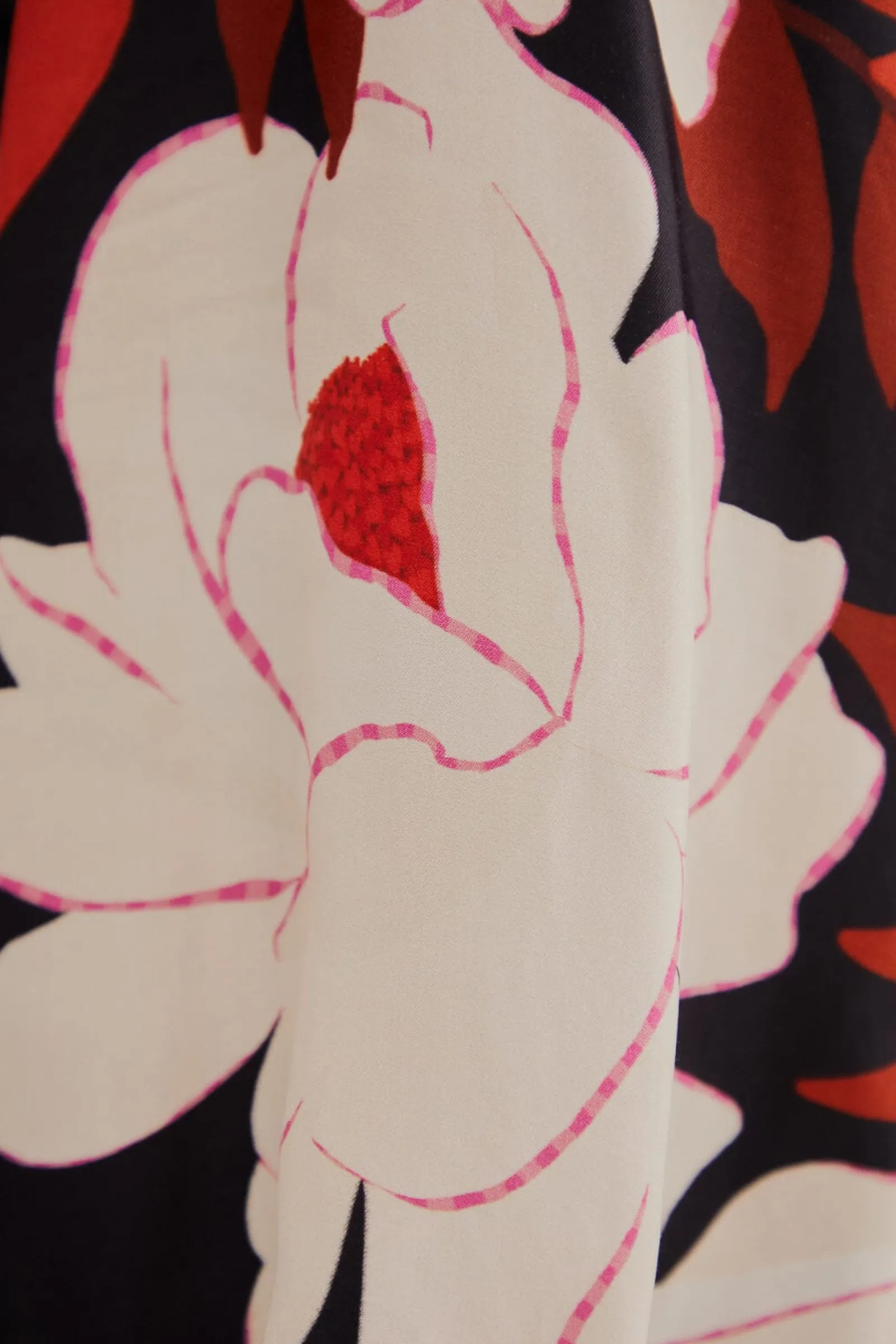 BLACK PEONY LONG SLEEVE BLOUSE