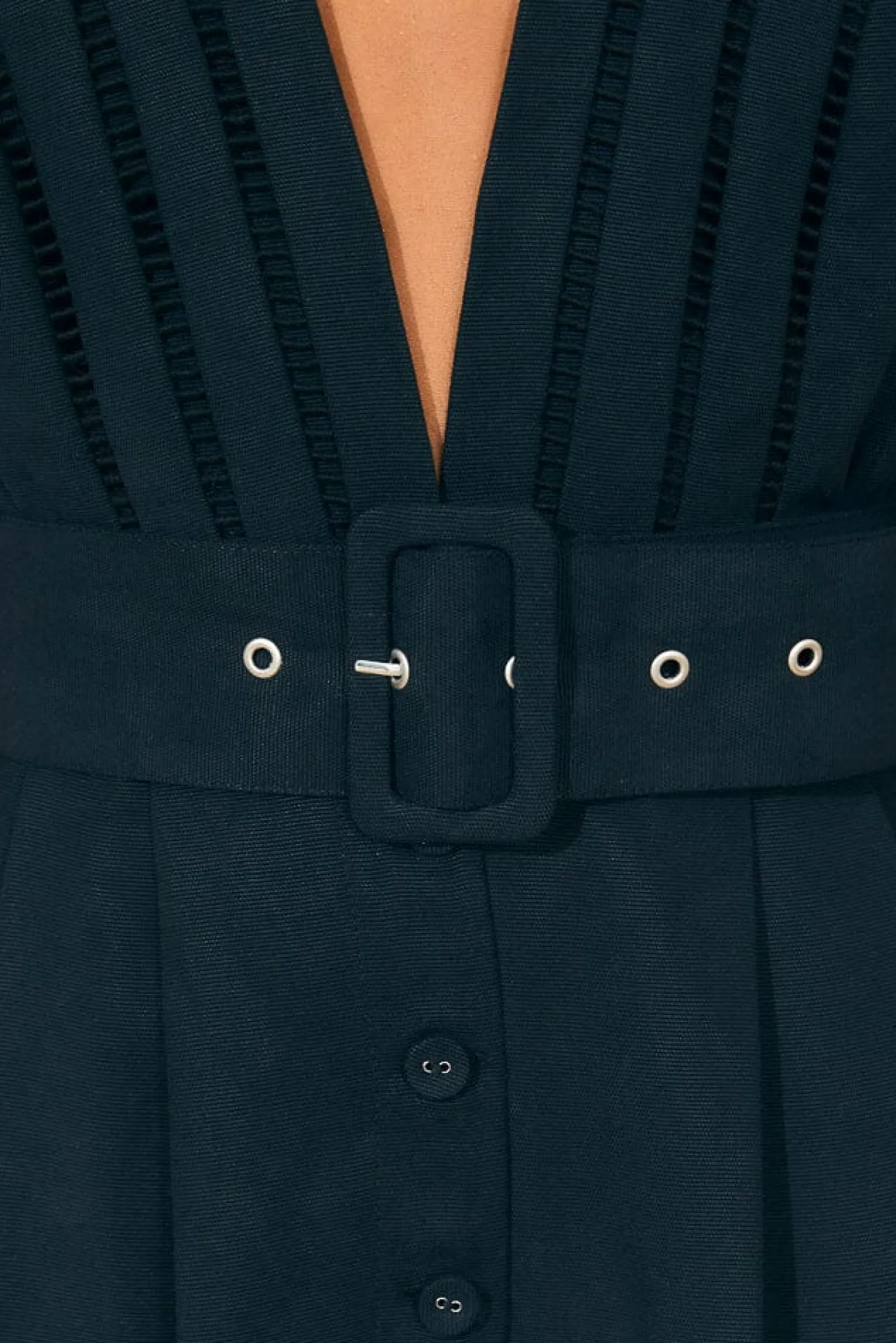 BLACK PLEATED SHORT SLEEVE JUMPSUIT