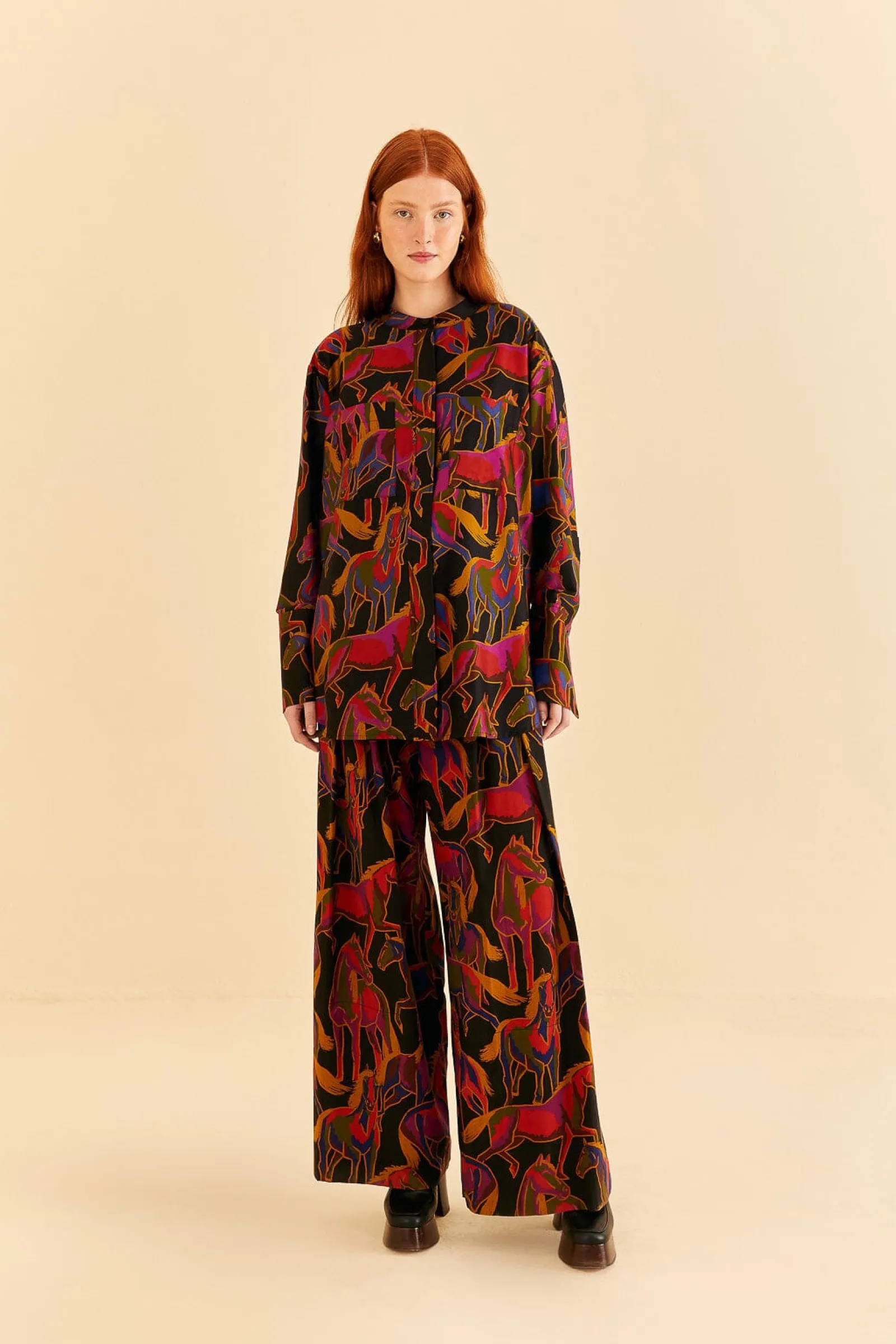  BLACK WILD HORSES PANTS