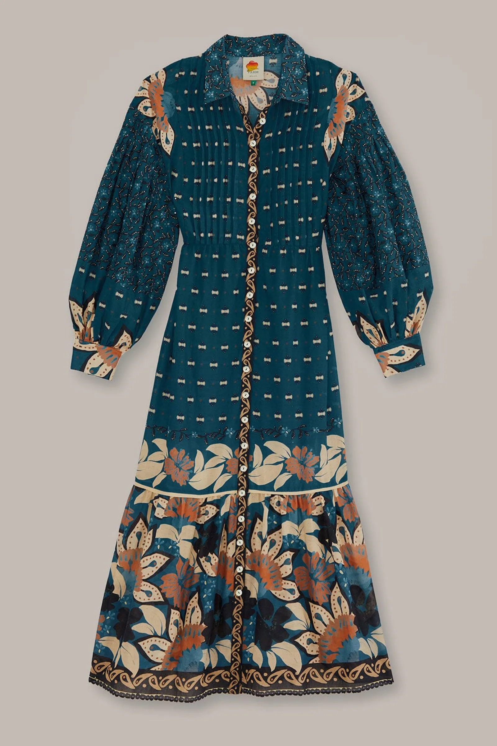 BLUE AINIKA CHILL MAXI SHIRTDRESS