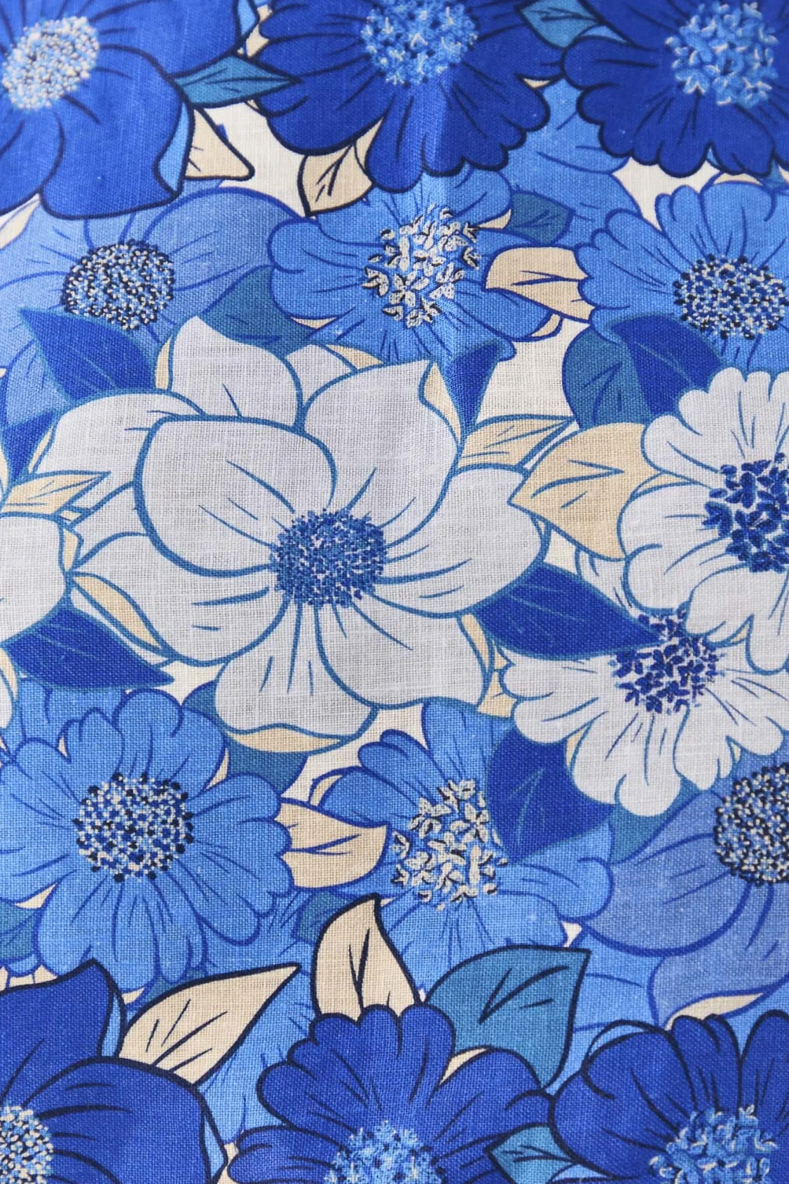 BLUE FLOWER STRIPES CROP TOP