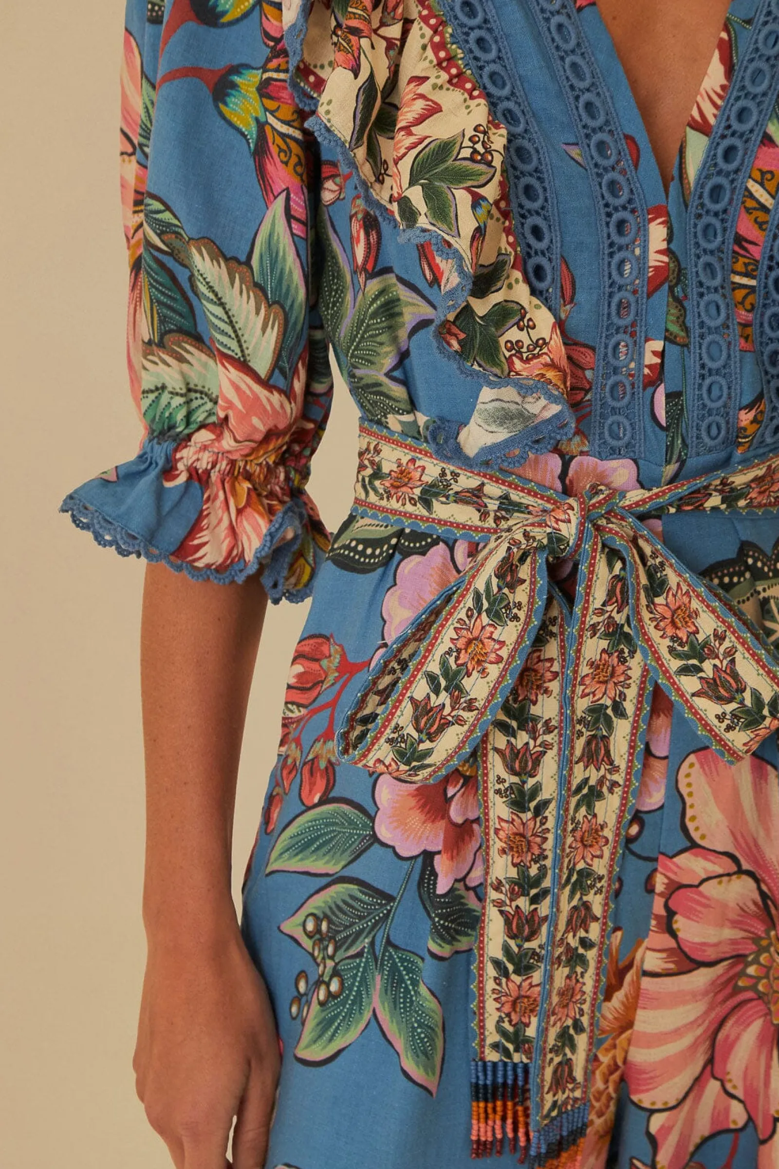 BLUE WONDERFUL BOUQUET LENZING™ ECOVERO™ EUROFLAX™ JUMPSUIT