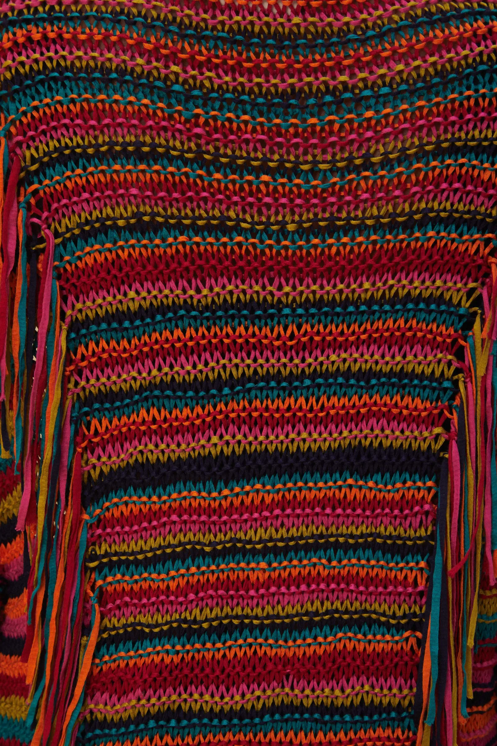  COLORFUL STRIPES KNIT CARDIGAN