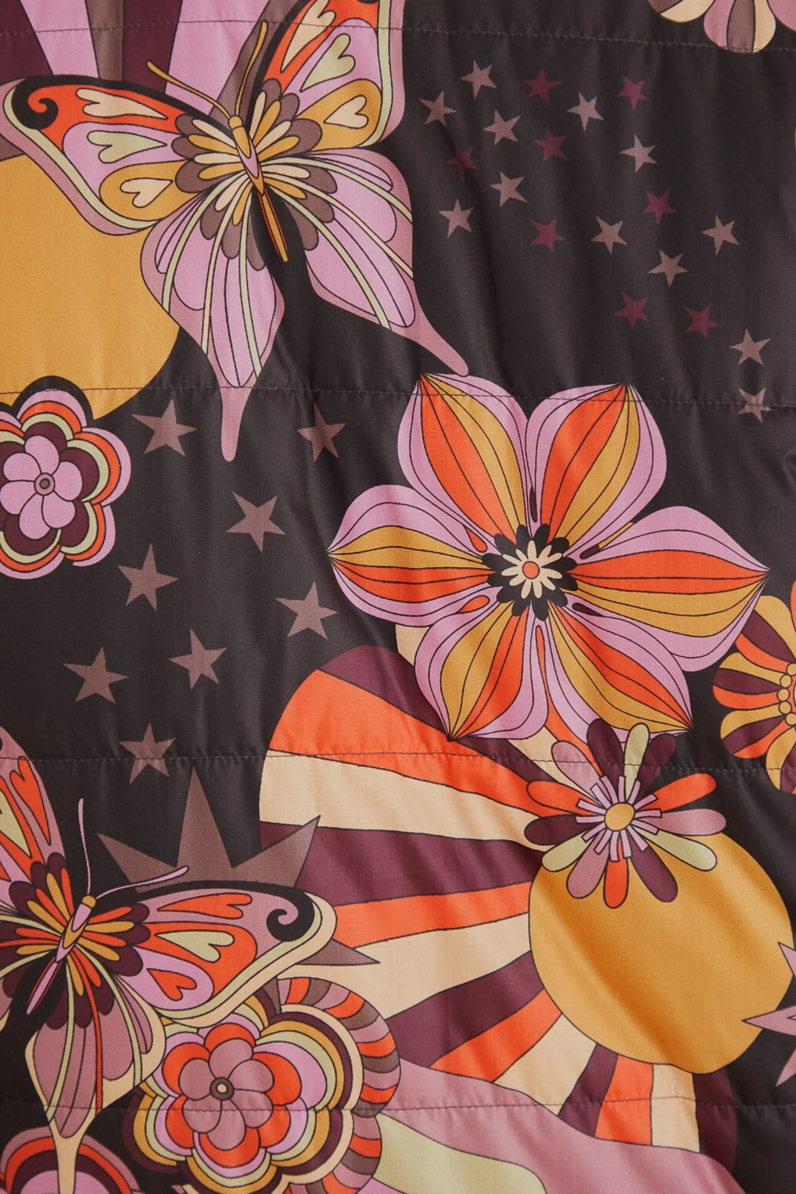  COLORFUL STRIPES KNIT REVERSIBLE PUFFER JACKET