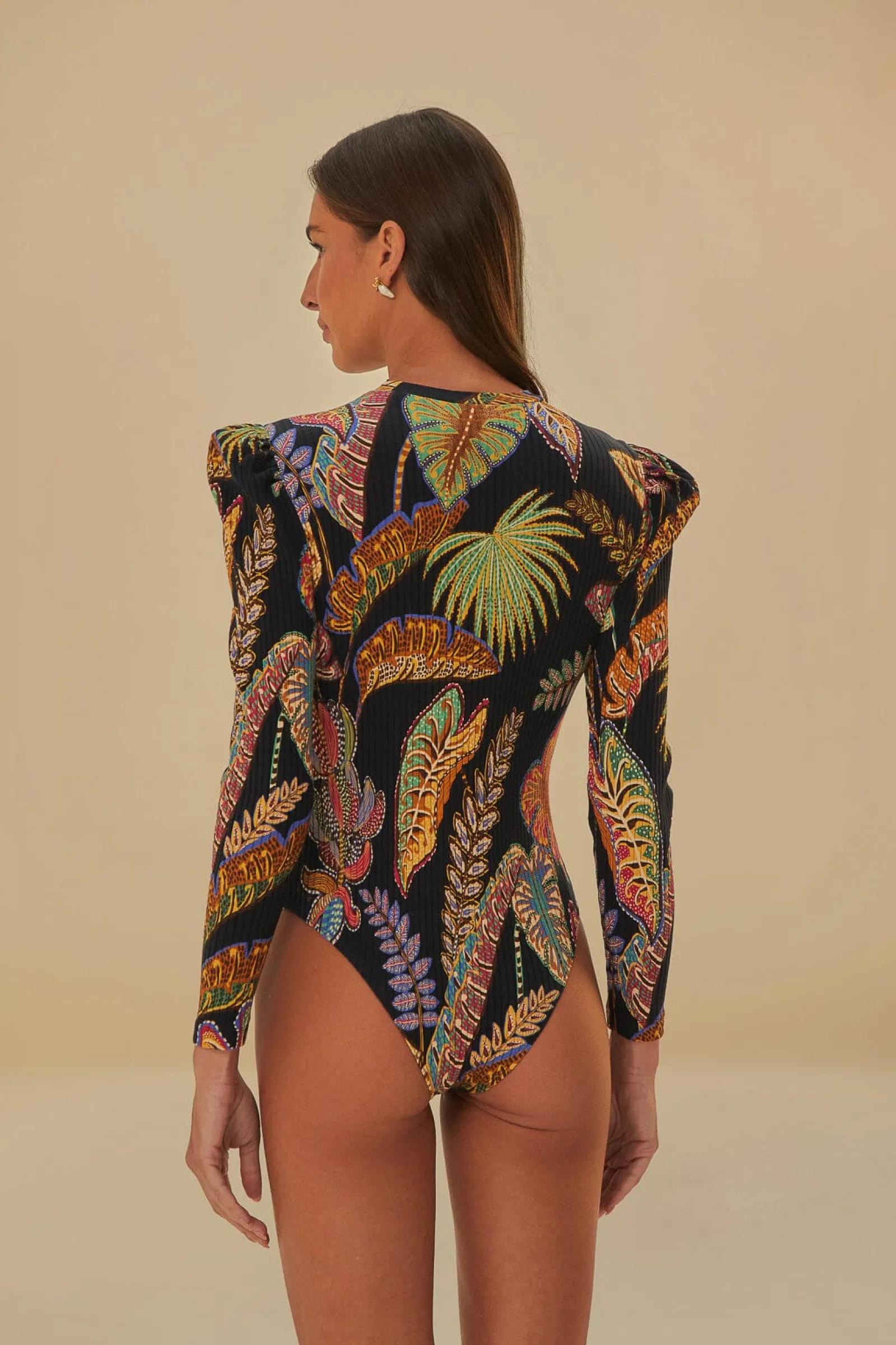 COOL FOLIAGE BLACK BODYSUIT