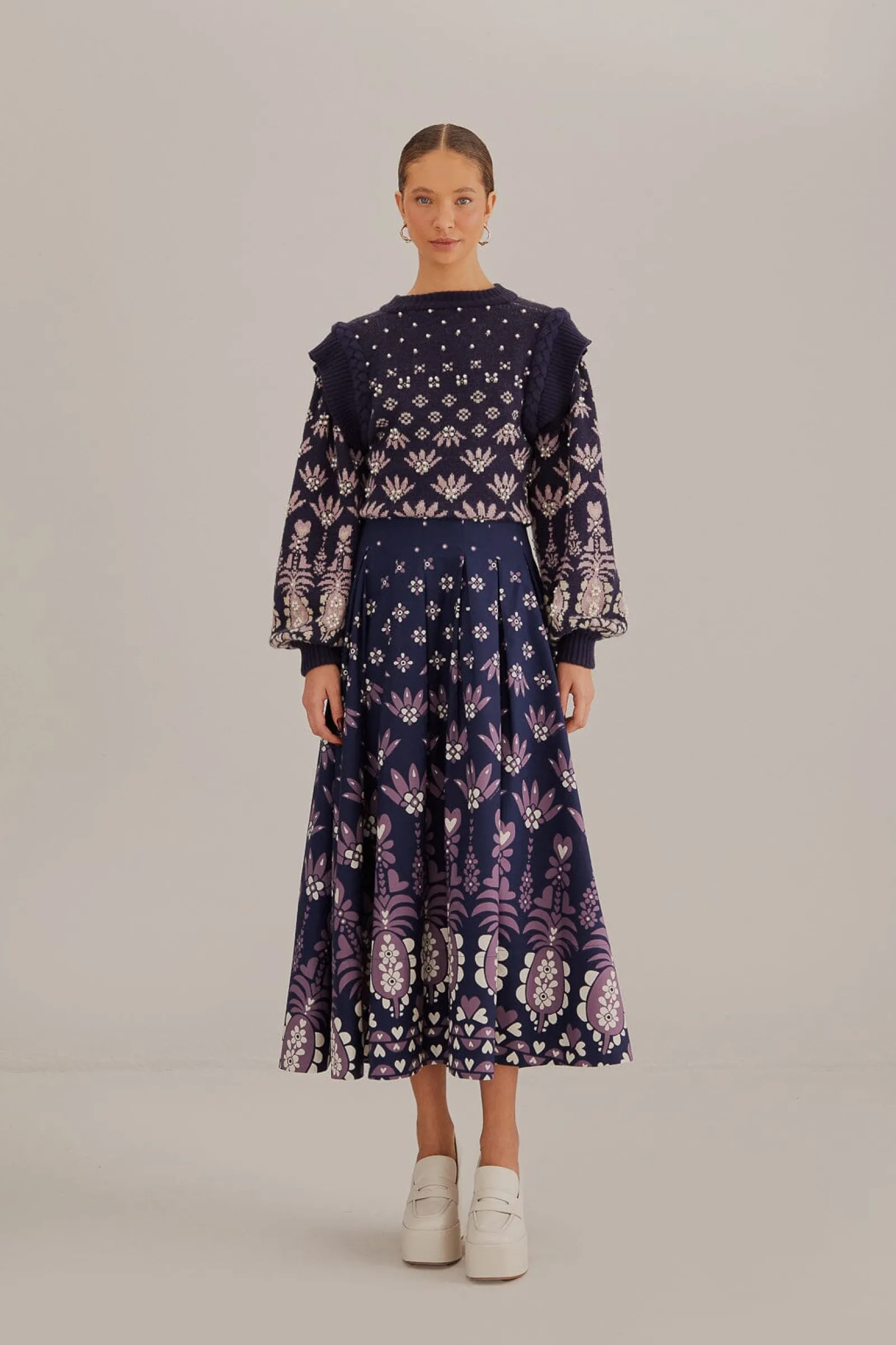  DARK BLUE AINIKA MARTINA KNIT SWEATER