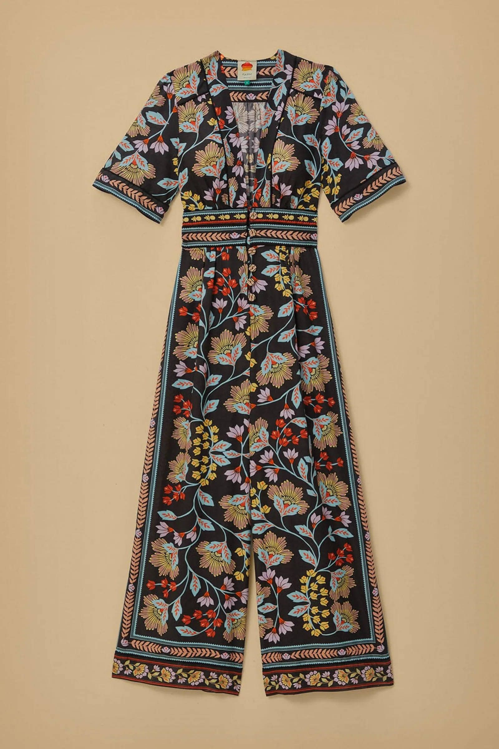 FLOWERY BLACK JUMPSUIT