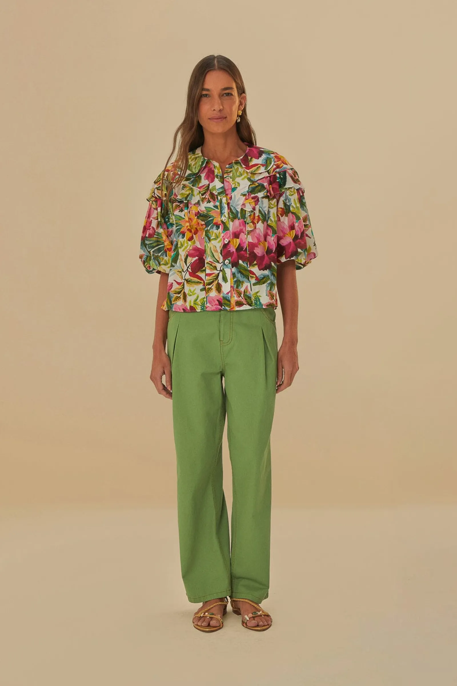  GREEN PLEAT PANTS