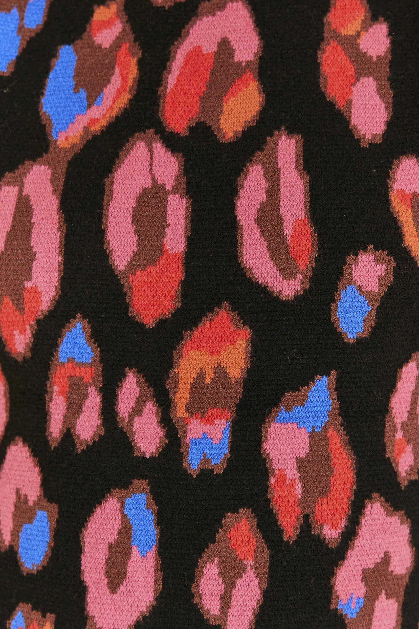 IRIDESCENT LEOPARDS KNIT MINI DRESS