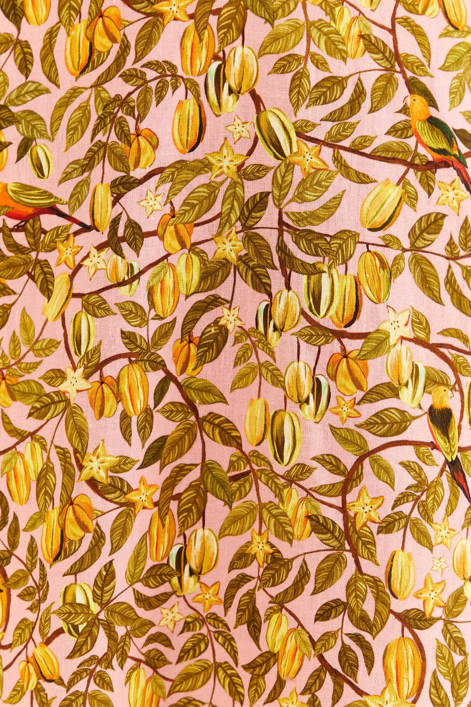 LIGHT PINK STAR FRUIT FLOWER MINI DRESS