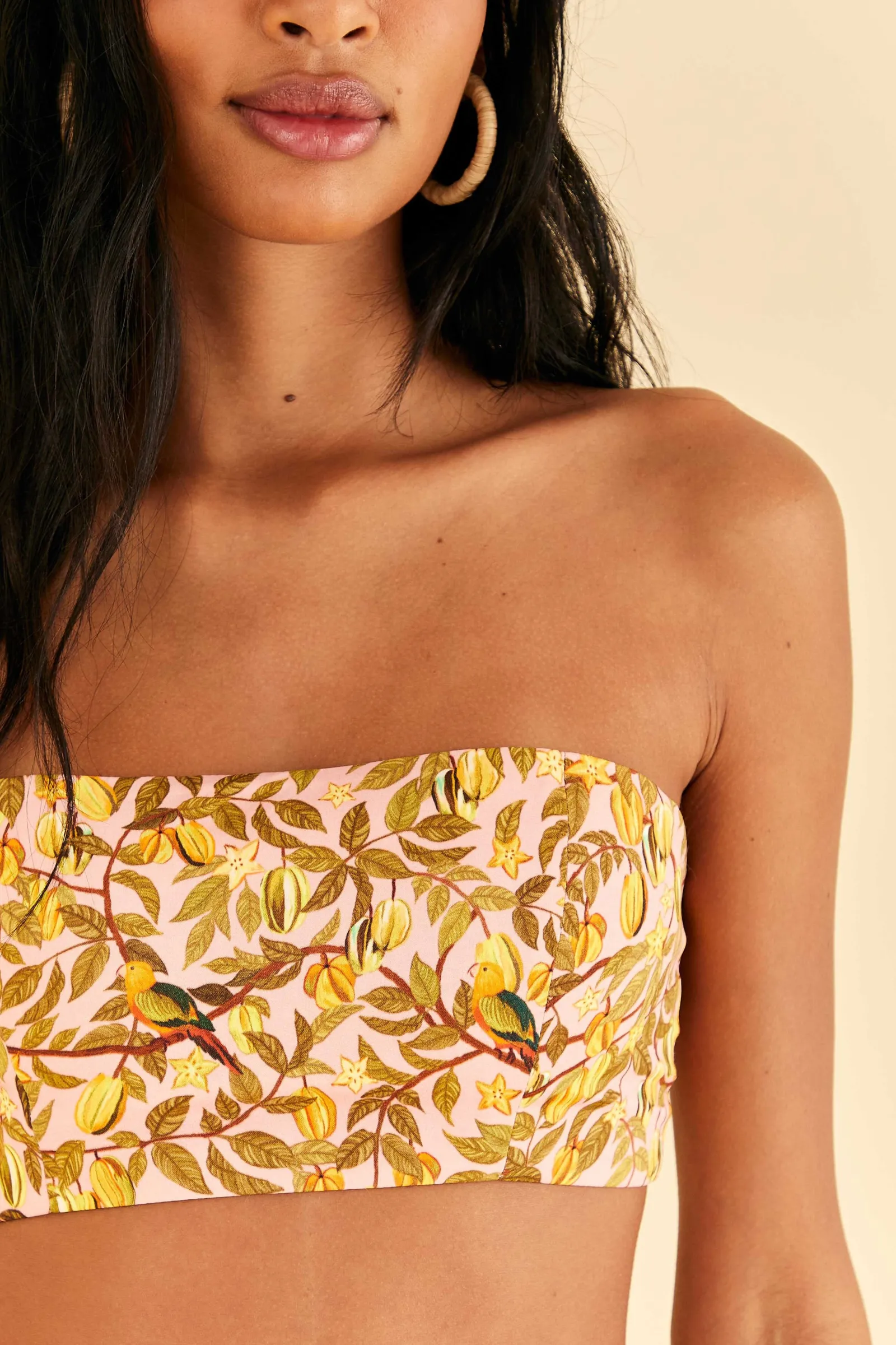 LIGHT PINK STAR FRUIT CROP TOP