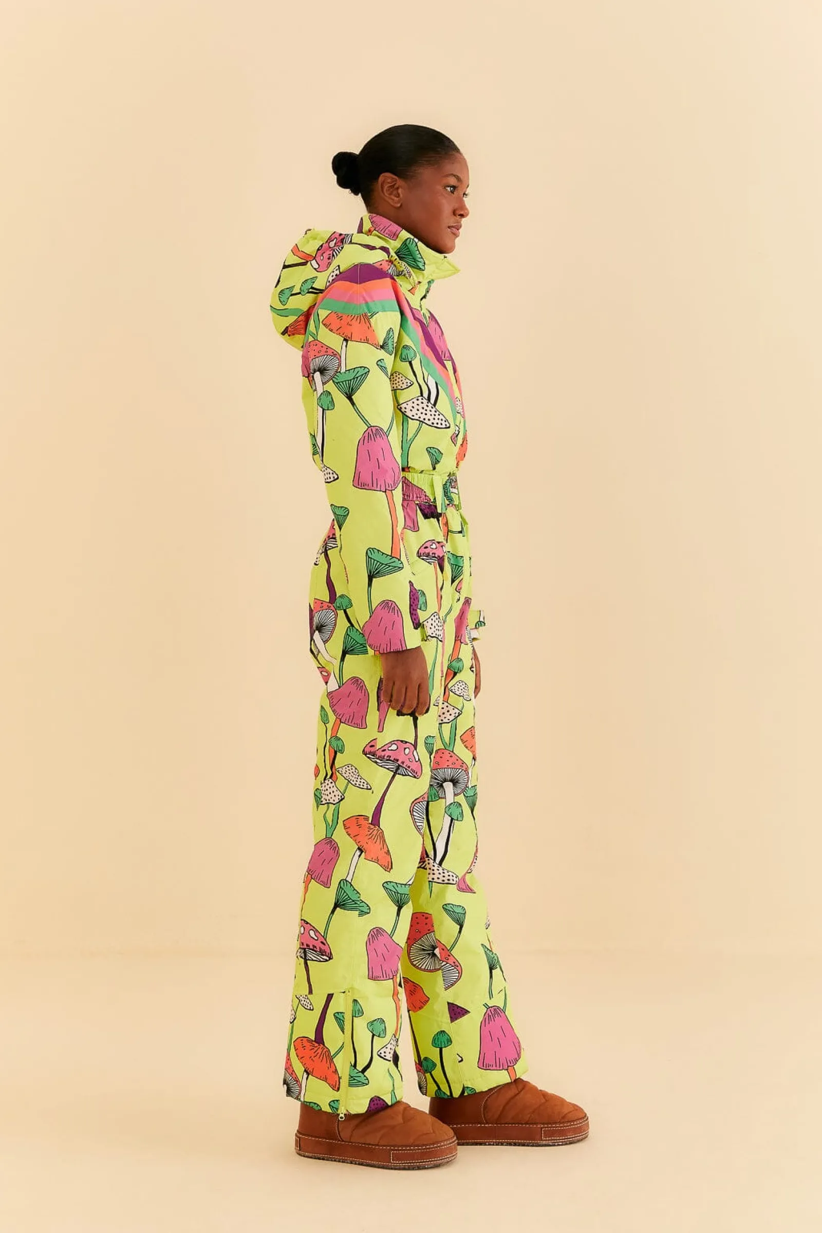 LIME GREEN NEW MUSHROOM SKI JUMPSUIT