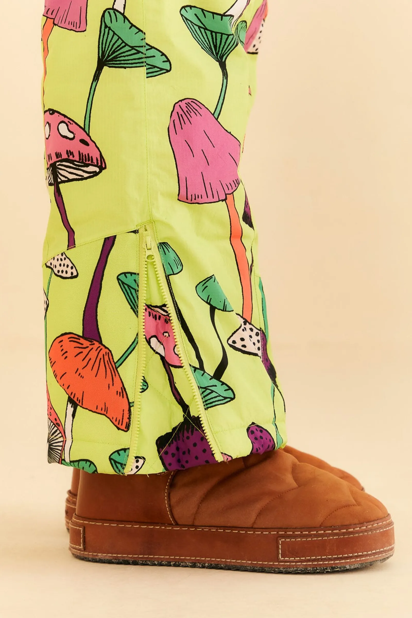 LIME GREEN NEW MUSHROOM SKI JUMPSUIT