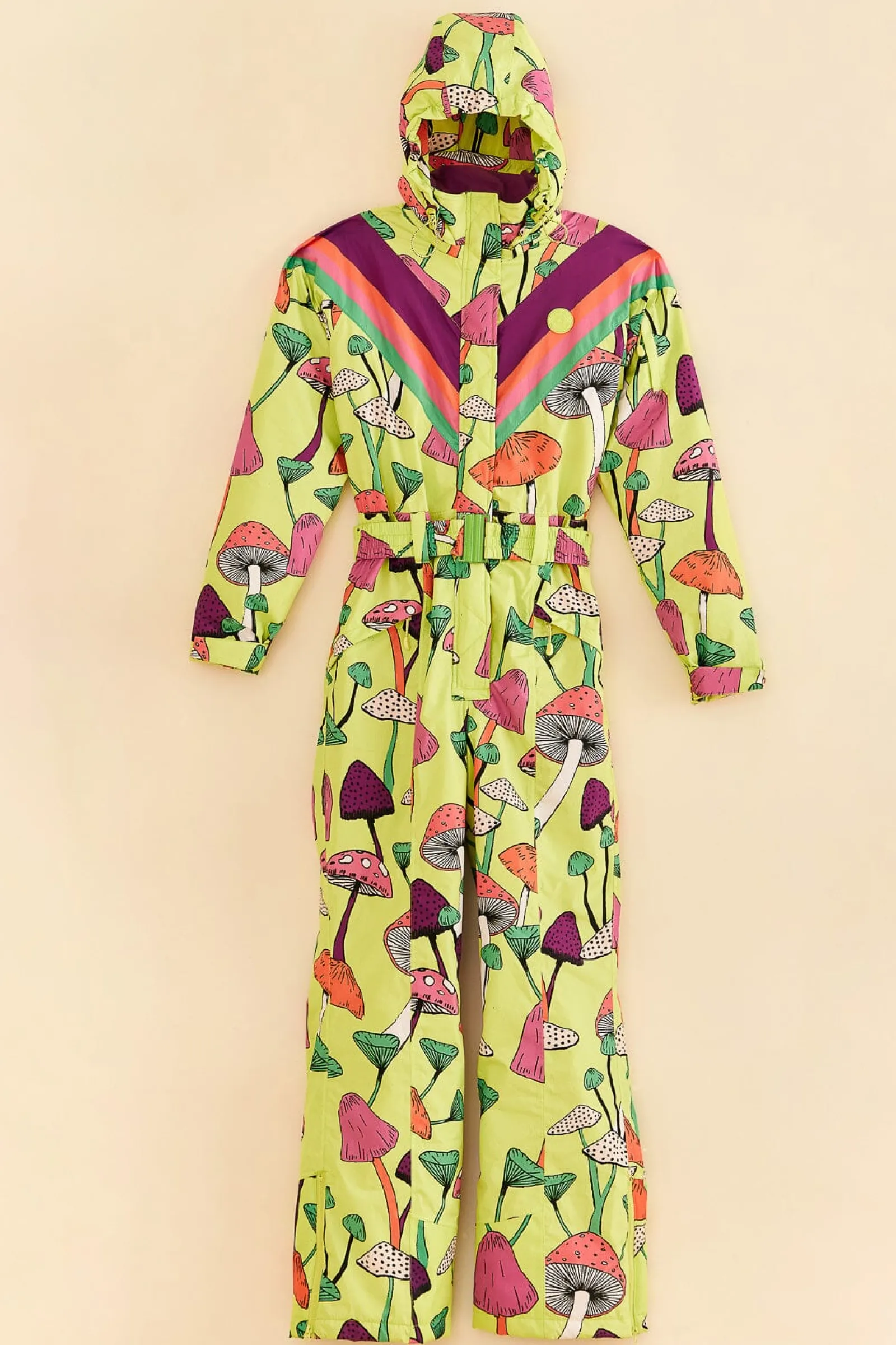LIME GREEN NEW MUSHROOM SKI JUMPSUIT