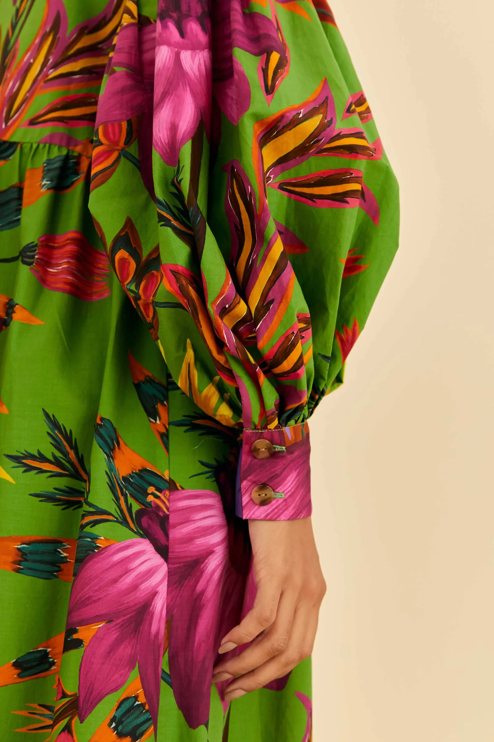 MAXI FLOWERS ORGANIC COTTON MAXI DRESS