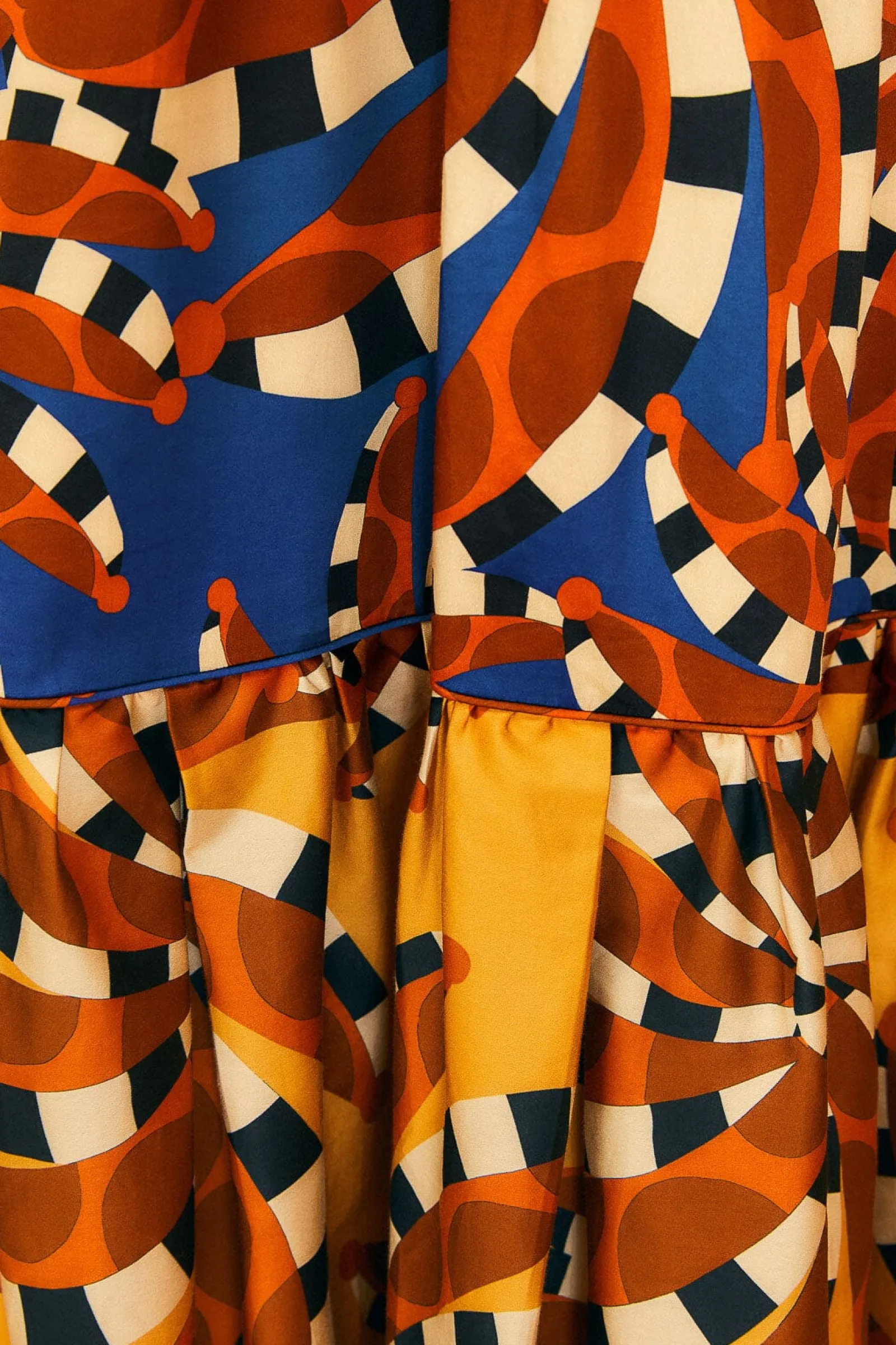 MIXED BANANADA LONG SLEEVE MAXI DRESS