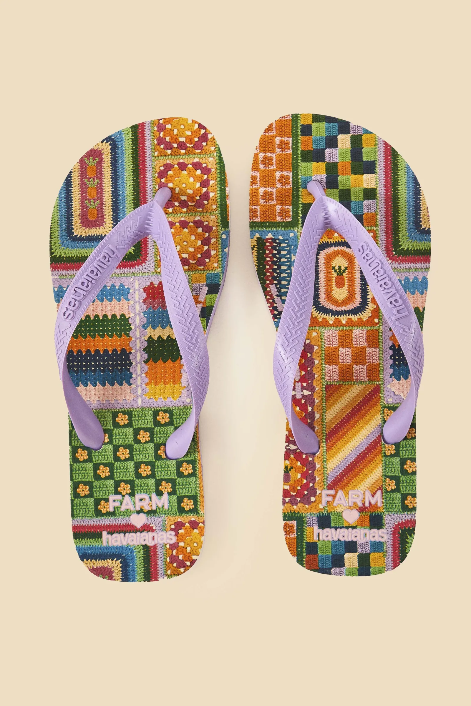MIXED CROCHET HAVAIANAS SANDALS