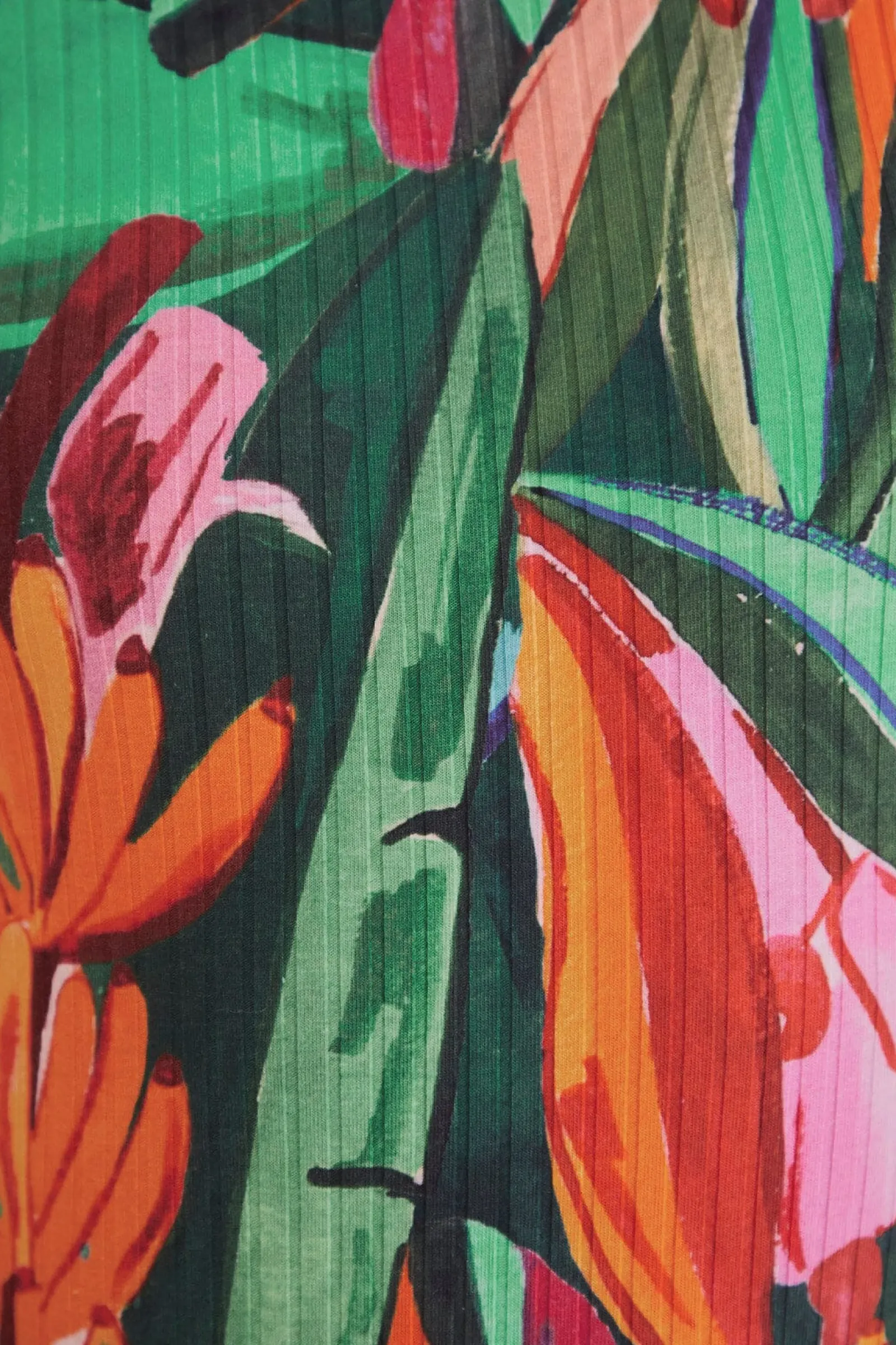 MULTICOLOR BANANA FOLIAGE ORGANIC COTTON BODYSUIT