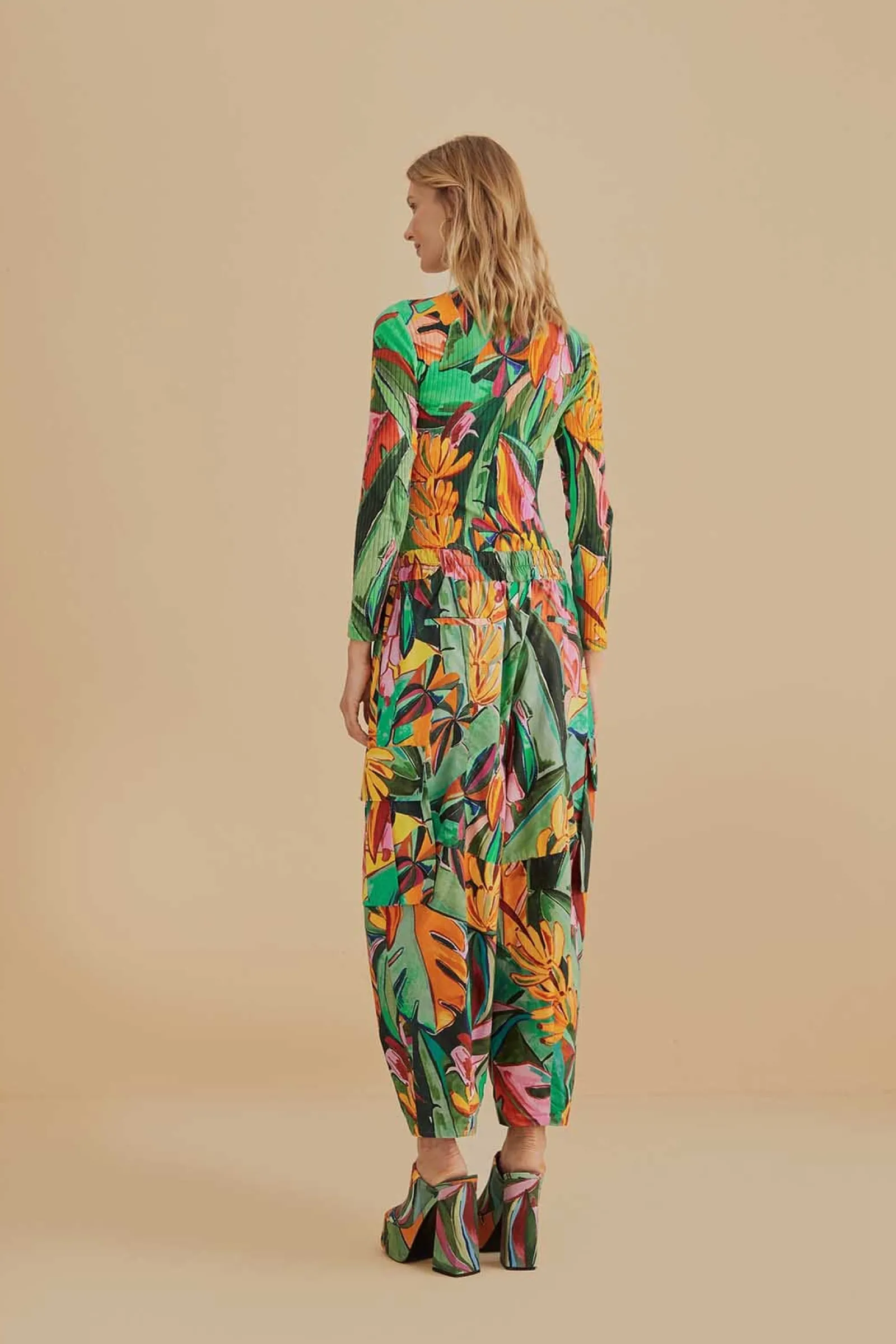  MULTICOLOR BANANA FOLIAGE PANTS