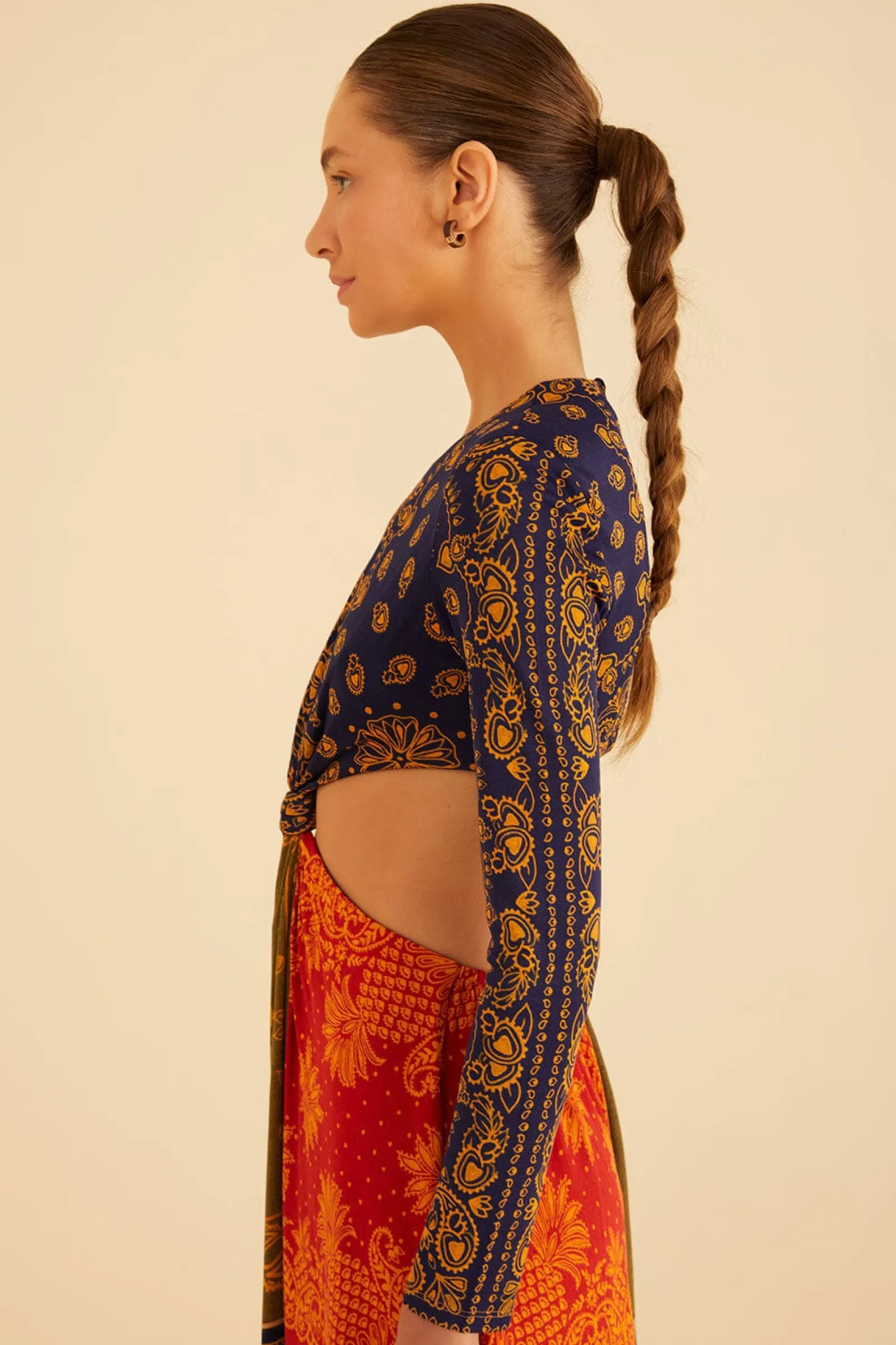 MULTICOLOR BANDANA DREAM CUT OUT MAXI DRESS