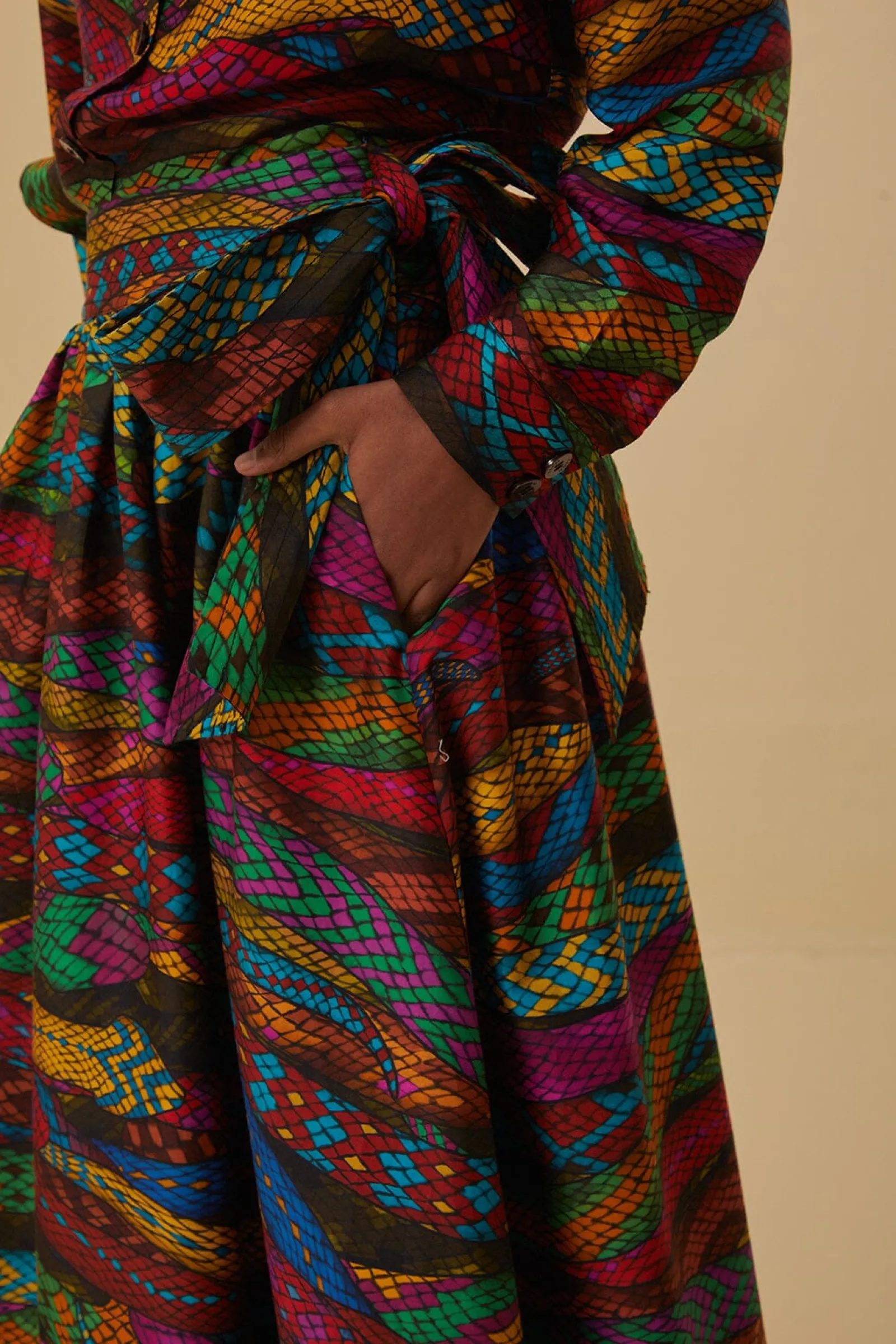 MULTICOLOR MIRAGE MIDI SKIRT