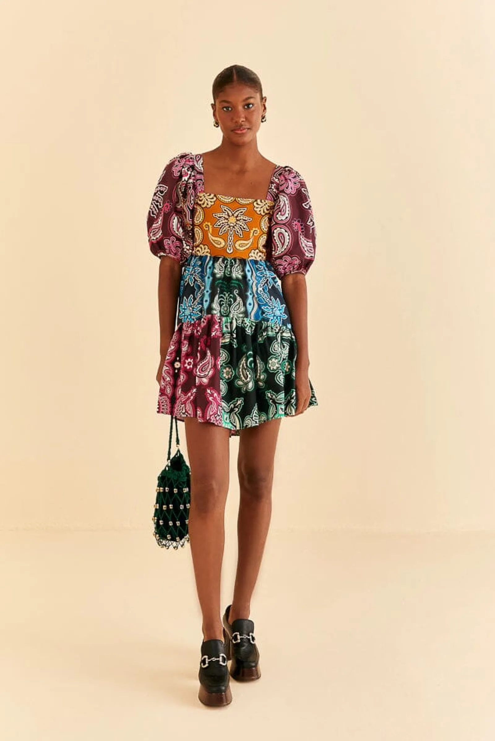  MULTICOLOR SWEET MERMAIDS SHORT SLEEVE MINI DRESS