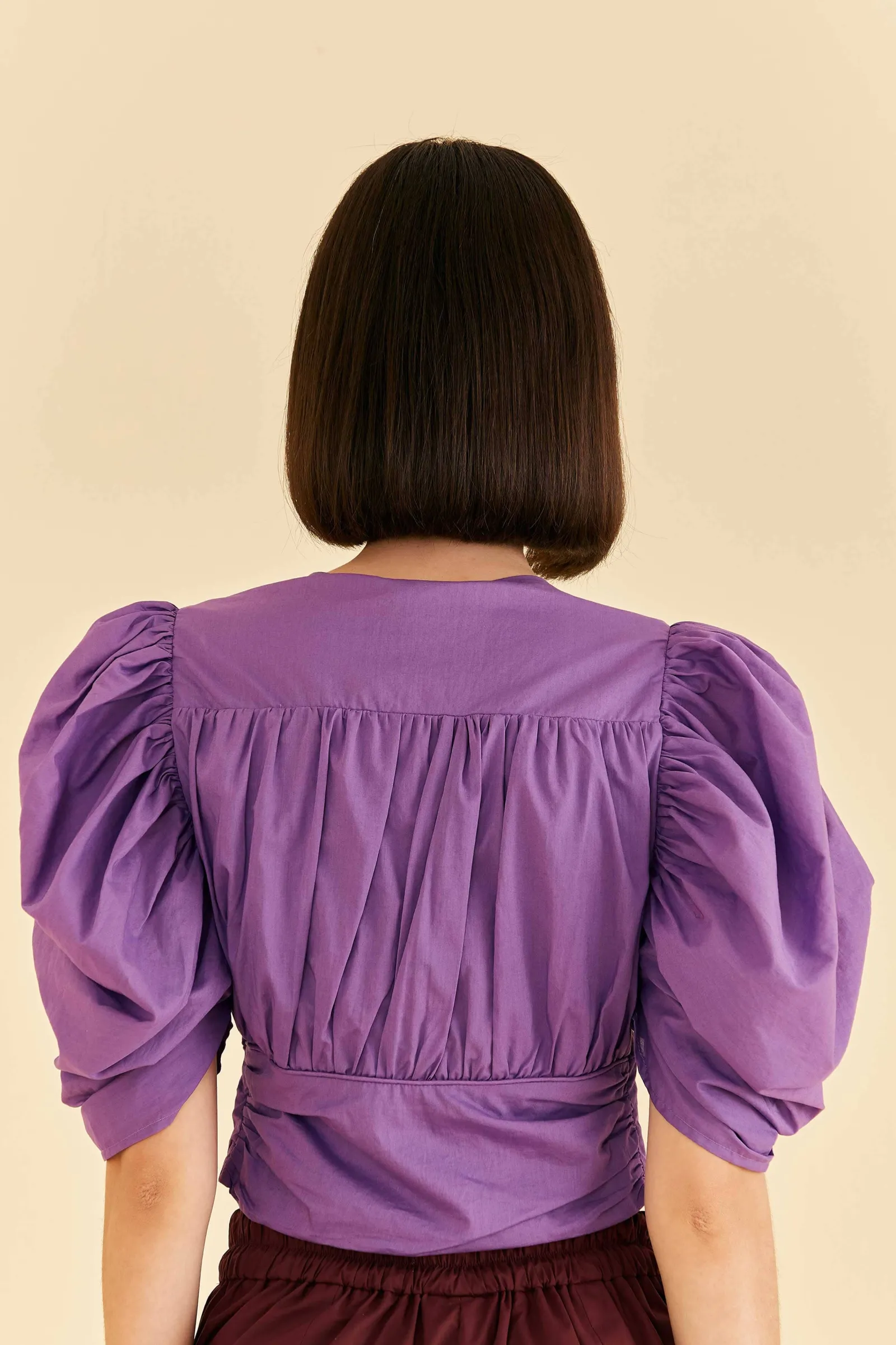 PURPLE CROPPED BLOUSE