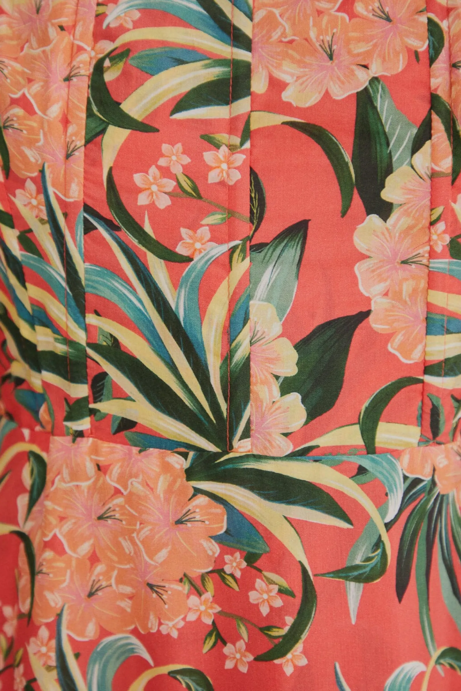 RED PINEAPPLE BLOOM CUT OUT MIDI DRESS