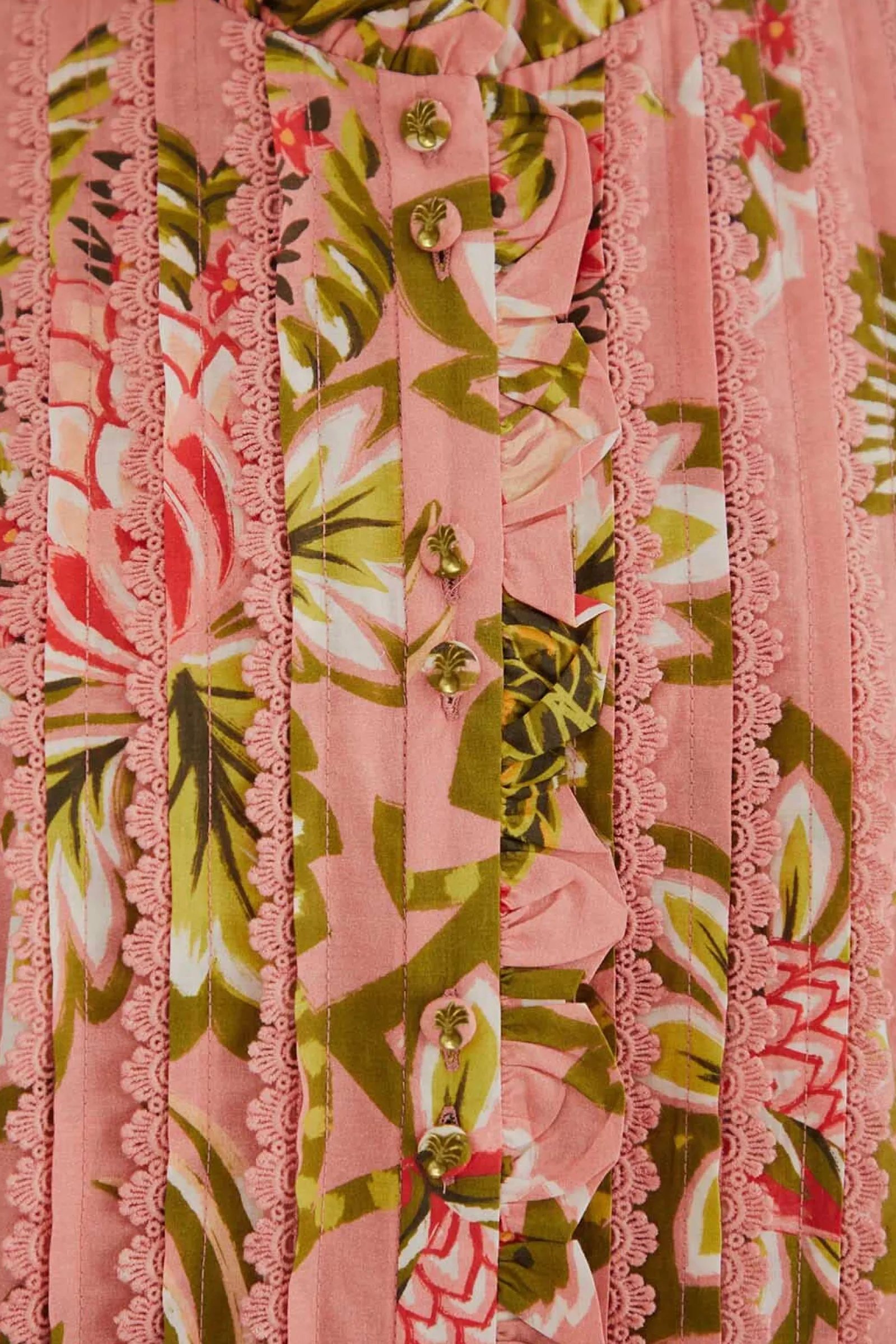 SOFT PINK AURA FLORAL SHORT SLEEVE BLOUSE