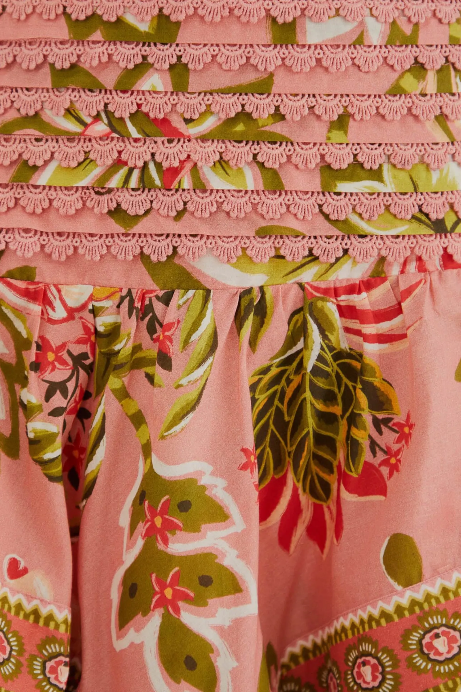 SOFT PINK AURA FLORAL MINI SKIRT