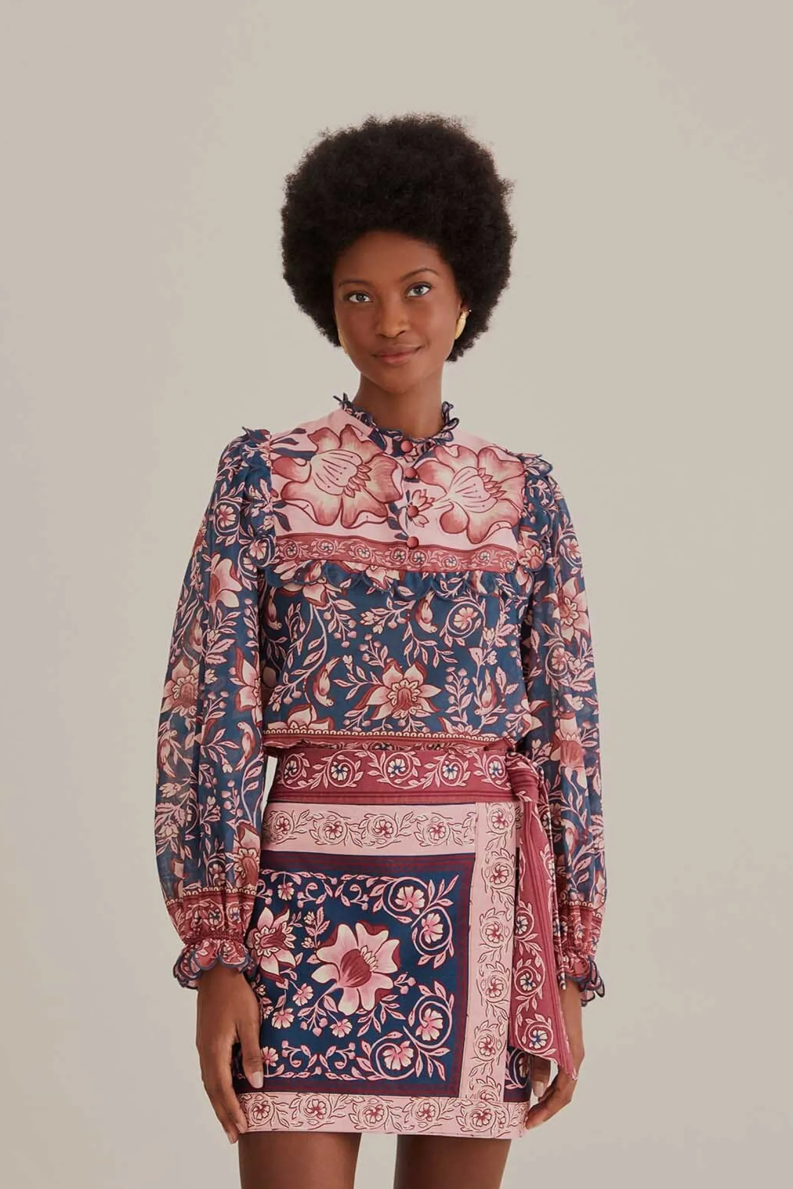  TEAL AINIKA CHARM OVERLAPPED SKIRT