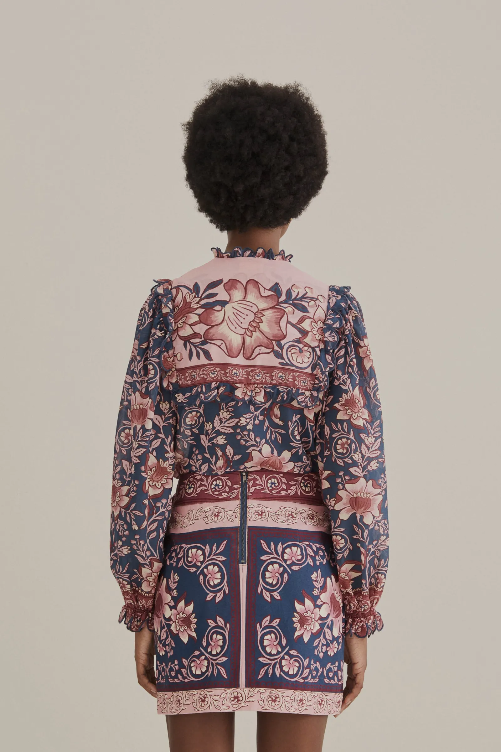 TEAL AINIKA CHARM OVERLAPPED SKIRT