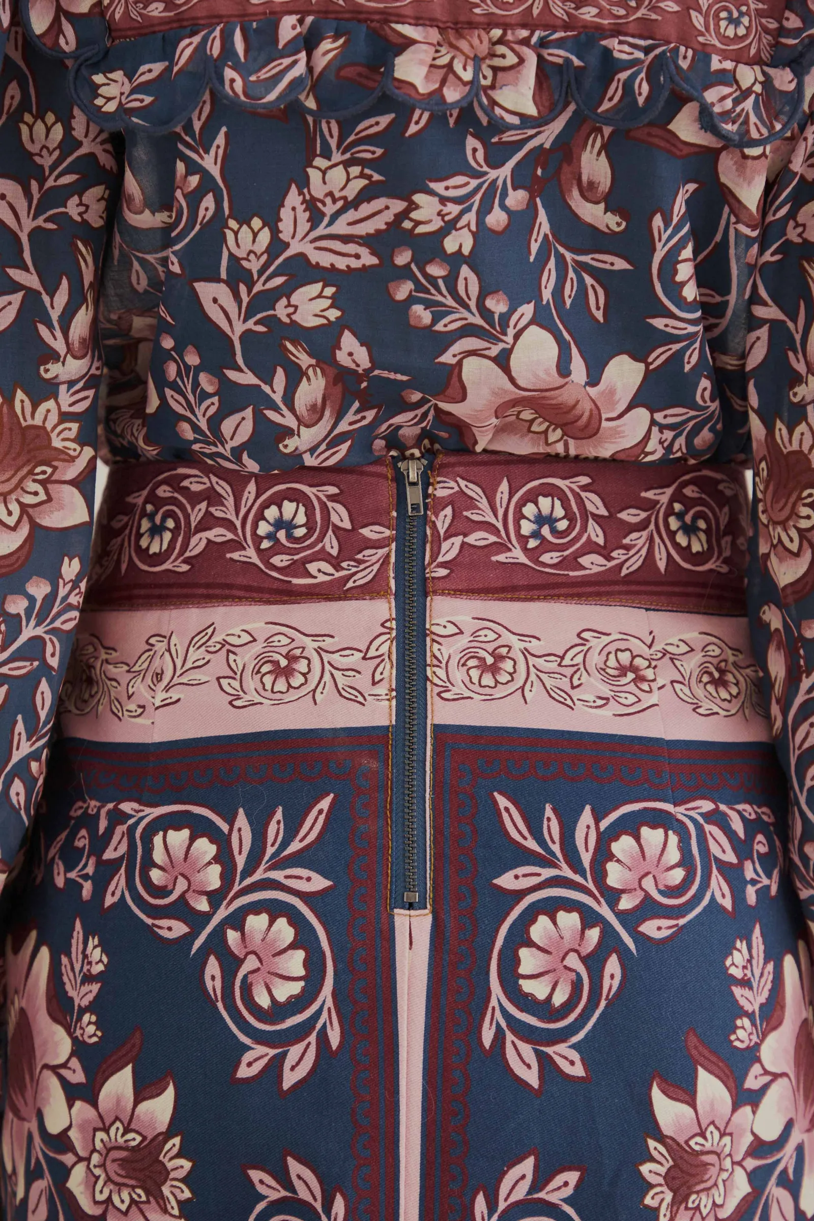 TEAL AINIKA CHARM OVERLAPPED SKIRT