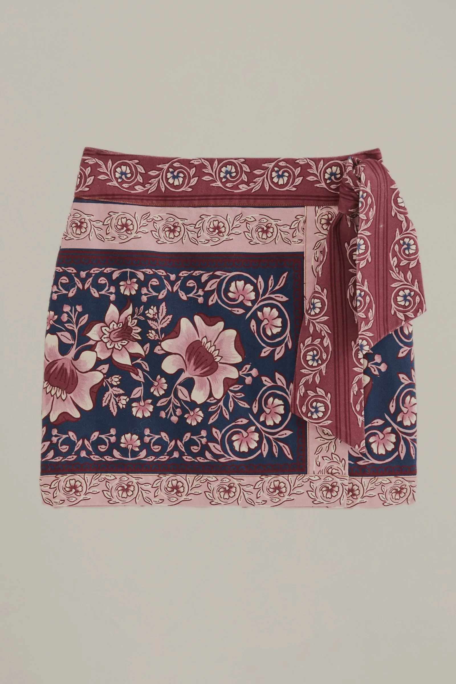 TEAL AINIKA CHARM OVERLAPPED SKIRT