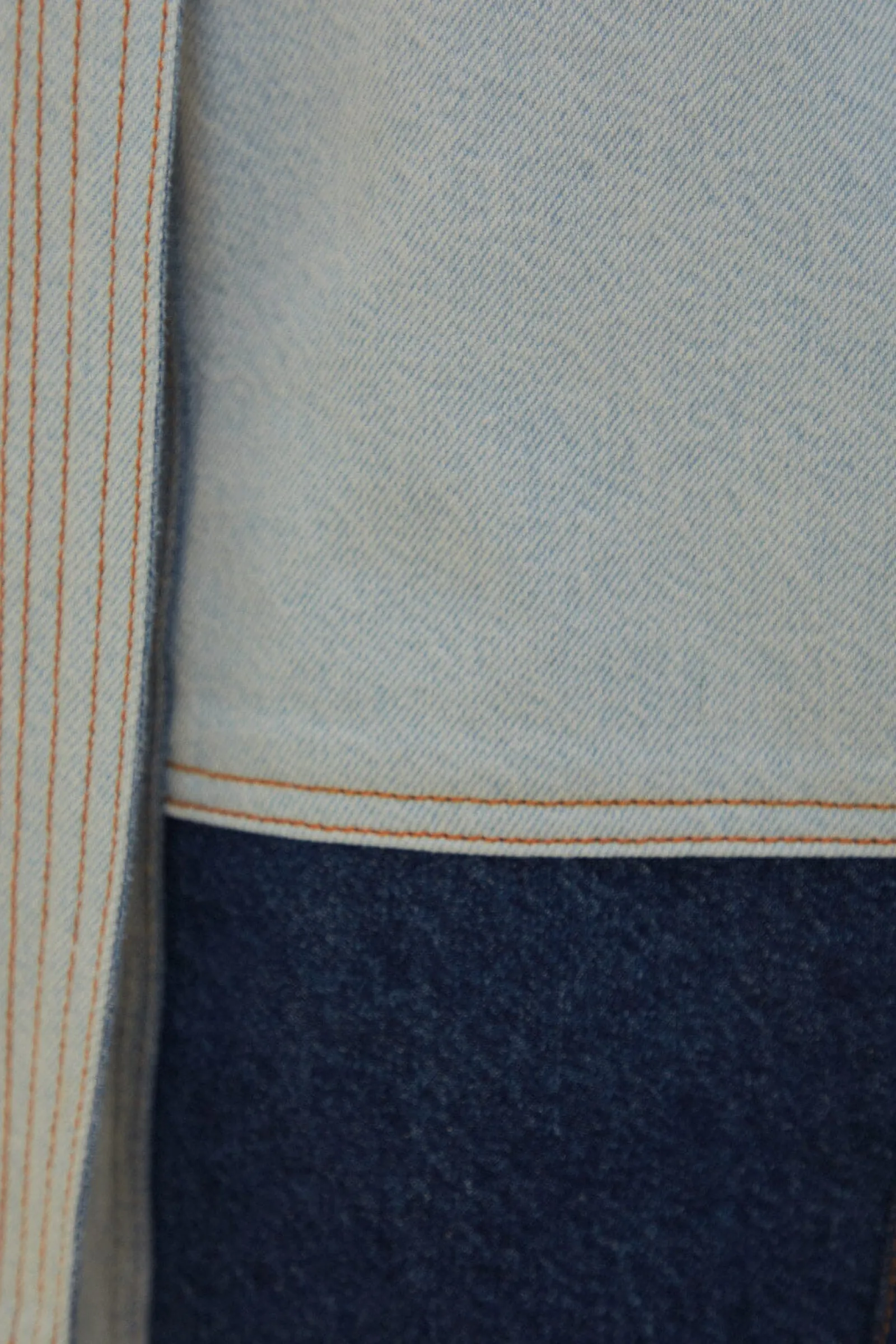 TIE WAIST PATCH DENIM PANTS