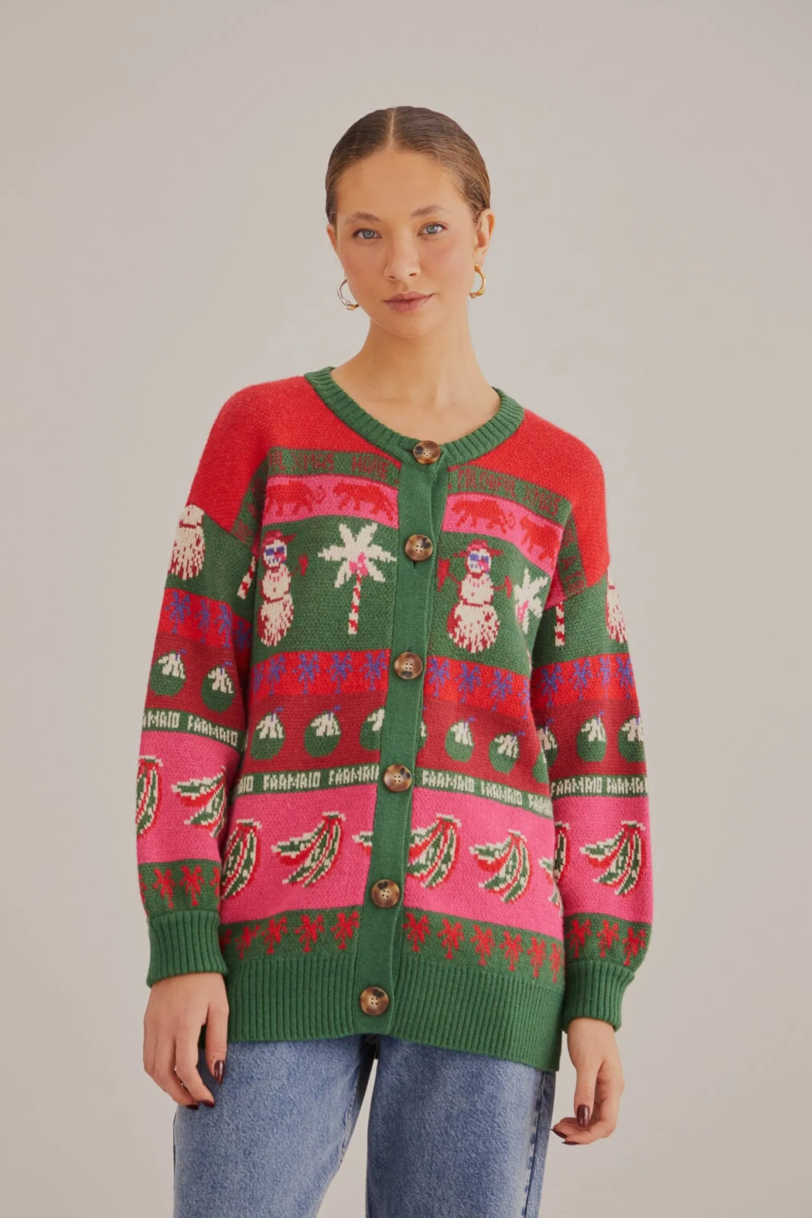 TROPICAL CHRISTMAS AINIKA CARDIGAN