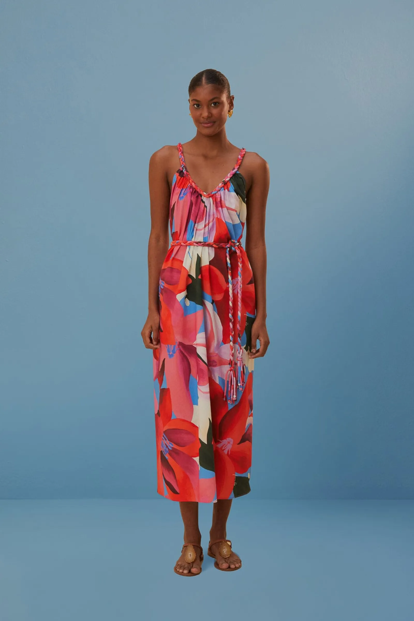  WATERCOLOR FLORAL SLEEVELESS COVER UP