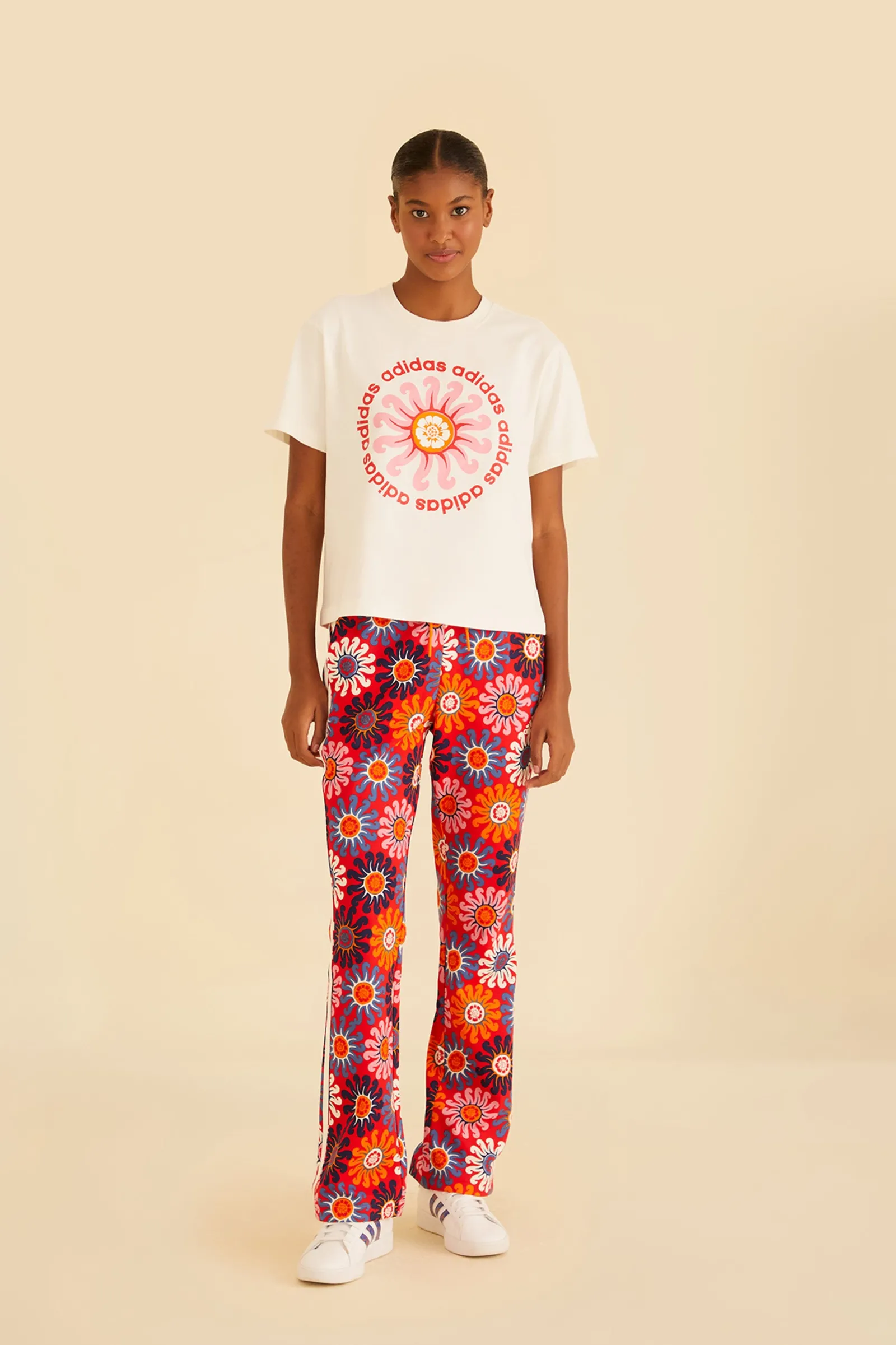 WHITE ADIDAS FARM GFX TEE